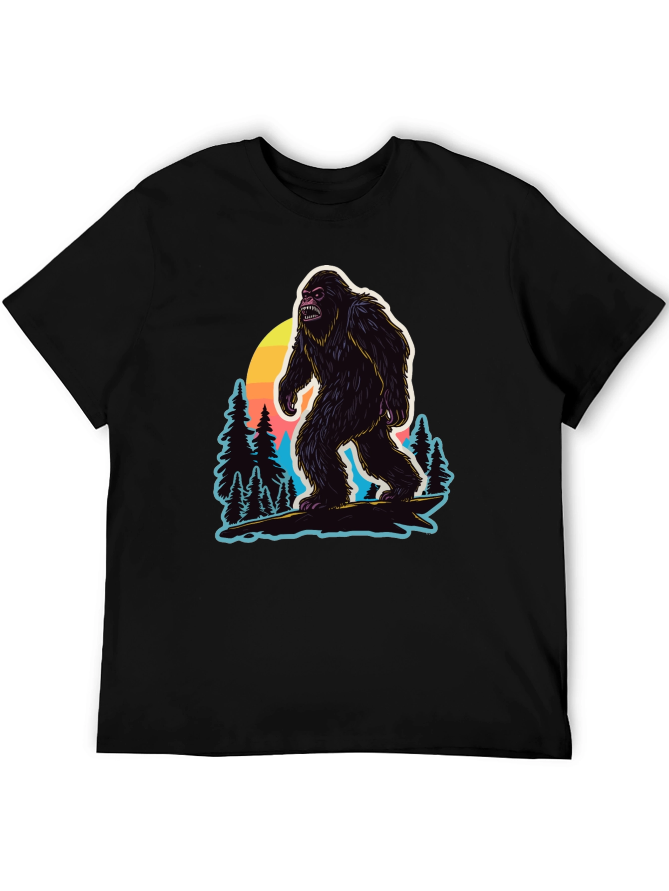 Bigfoot Sunset Graphic T-Shirt