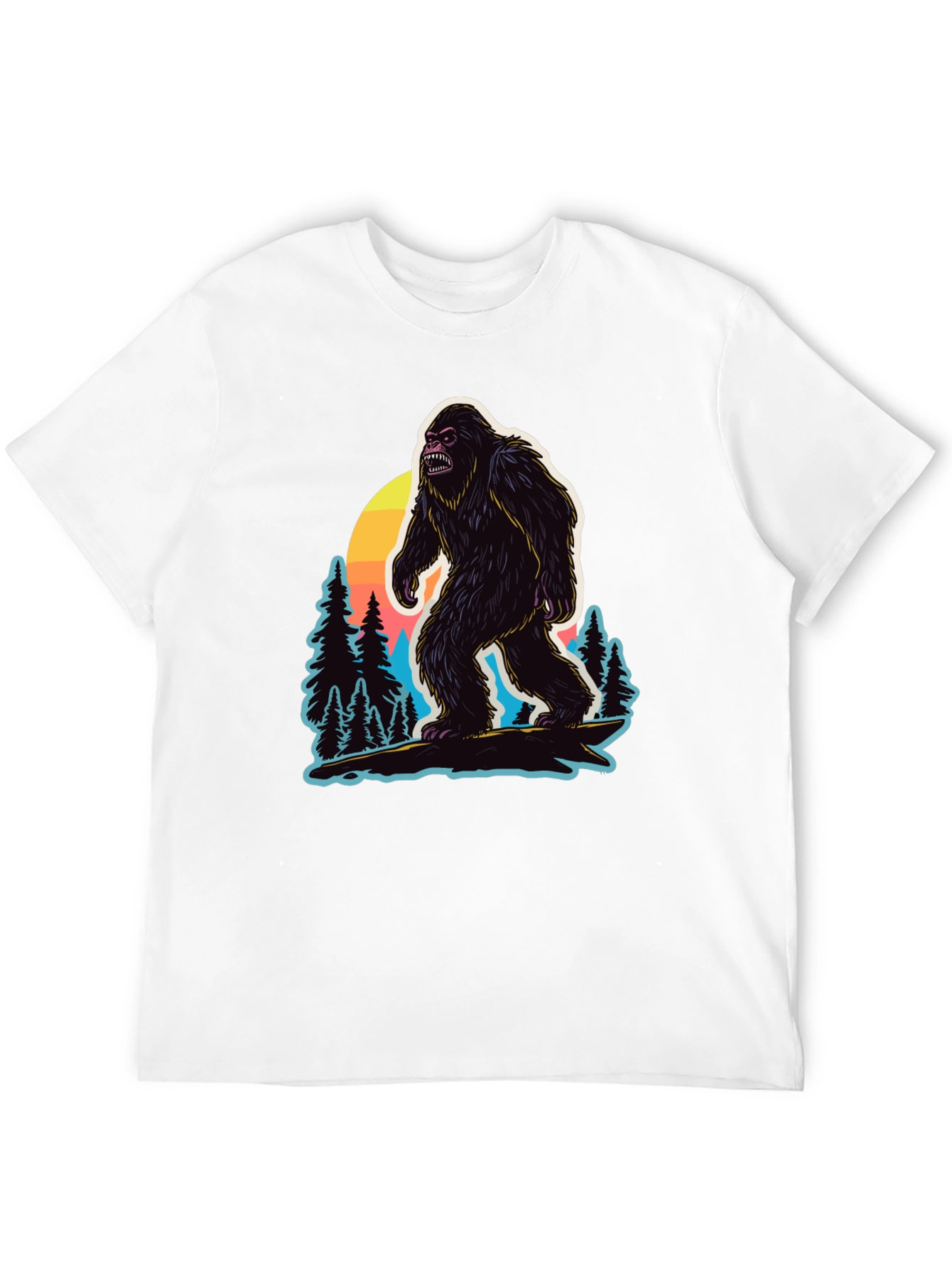 Bigfoot Sunset Graphic T-Shirt
