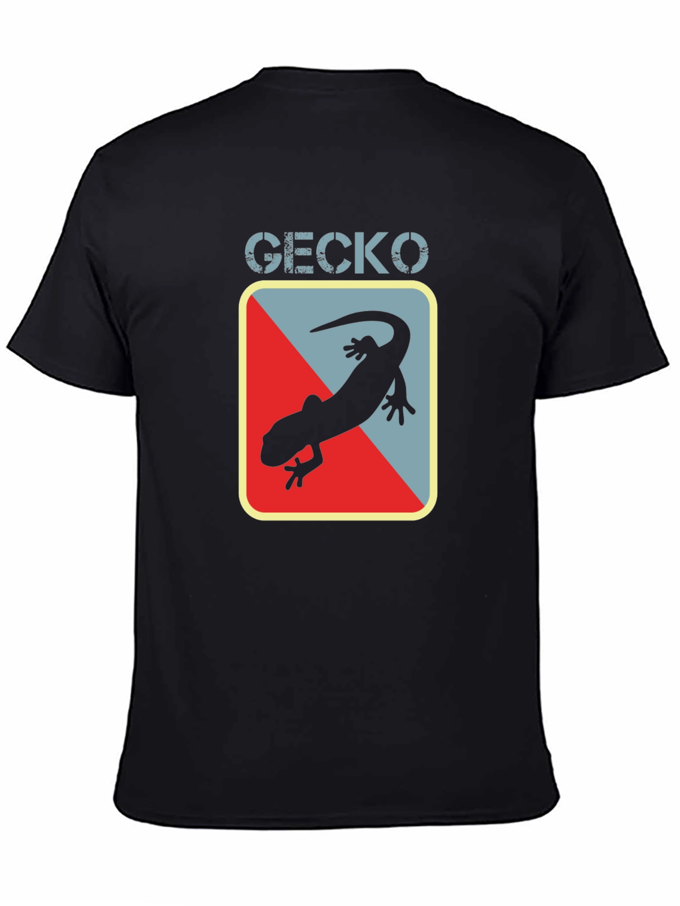 Gecko Graphic Tee - Black Cotton T-Shirt