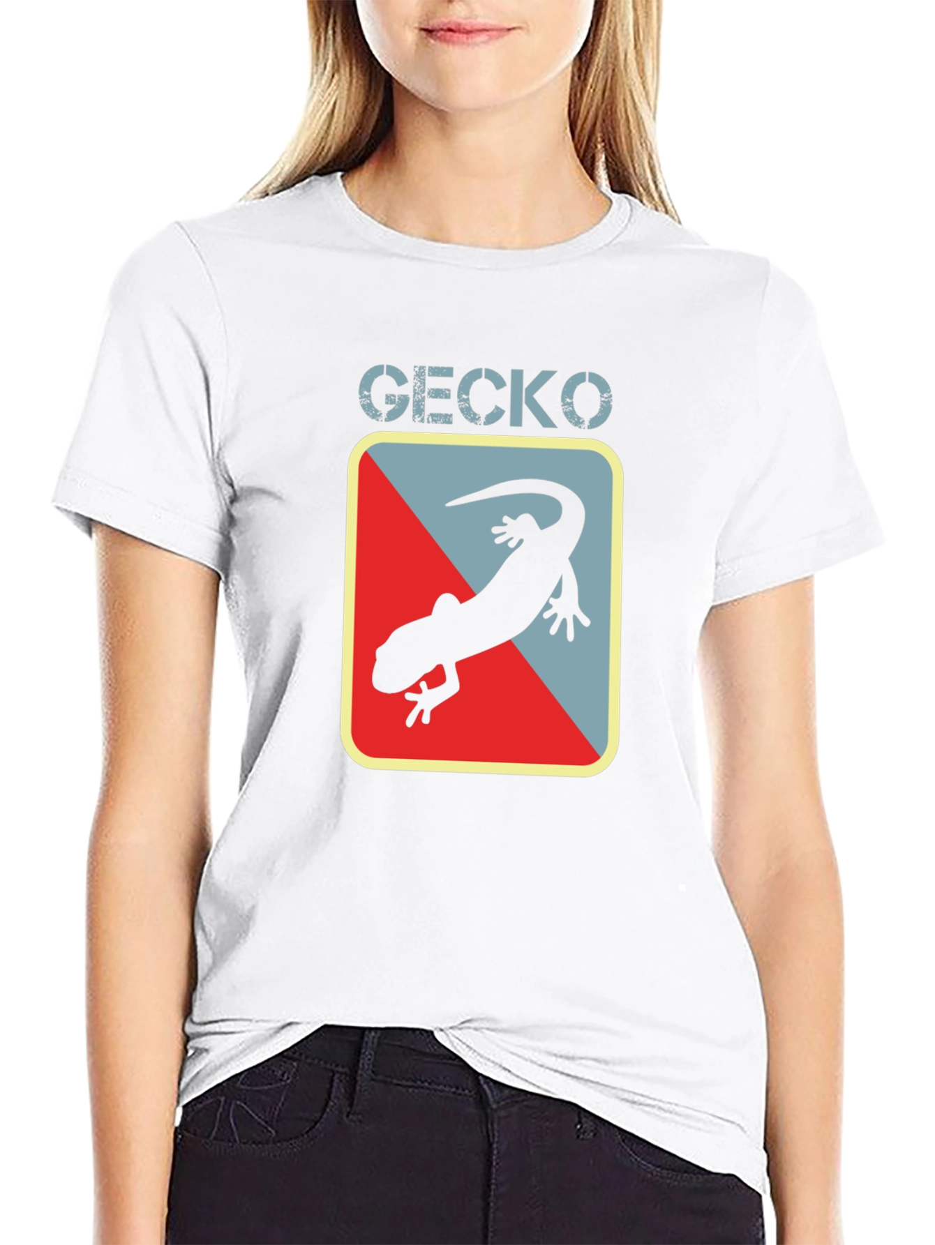 Gecko Graphic Tee - Black Cotton T-Shirt