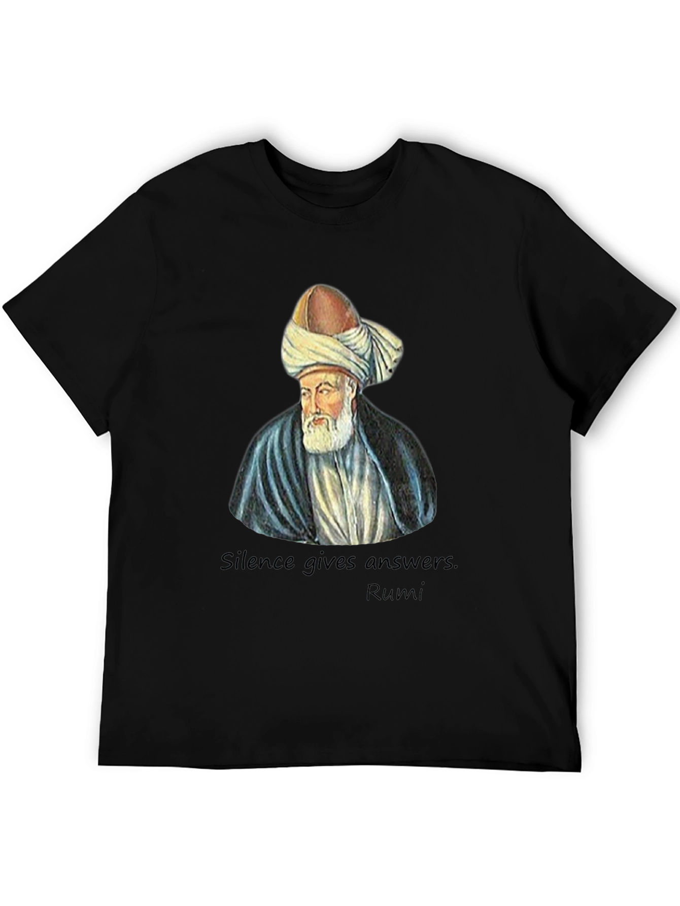 Rumi T-Shirt - Silence Gives Answers