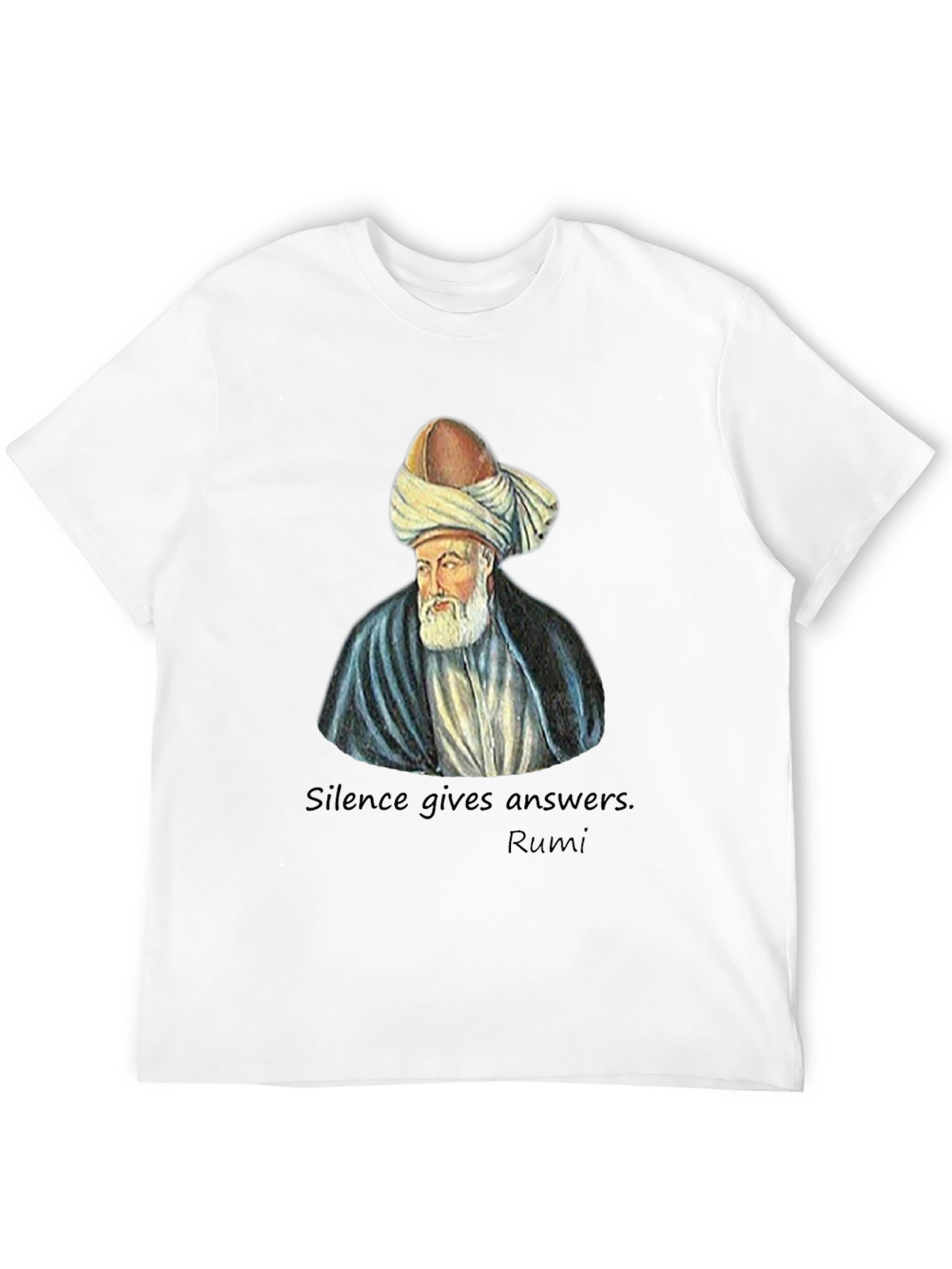 Rumi T-Shirt - Silence Gives Answers