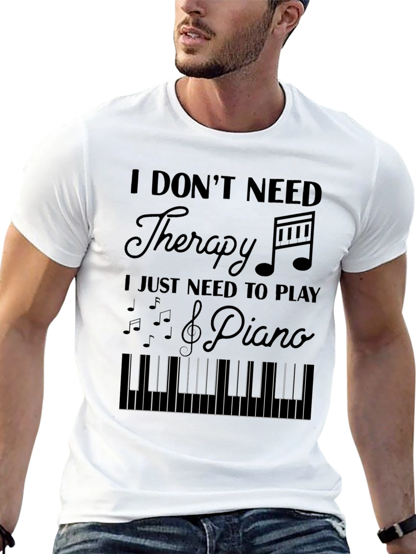 Therapy Piano T-Shirt - Music Lover Tee