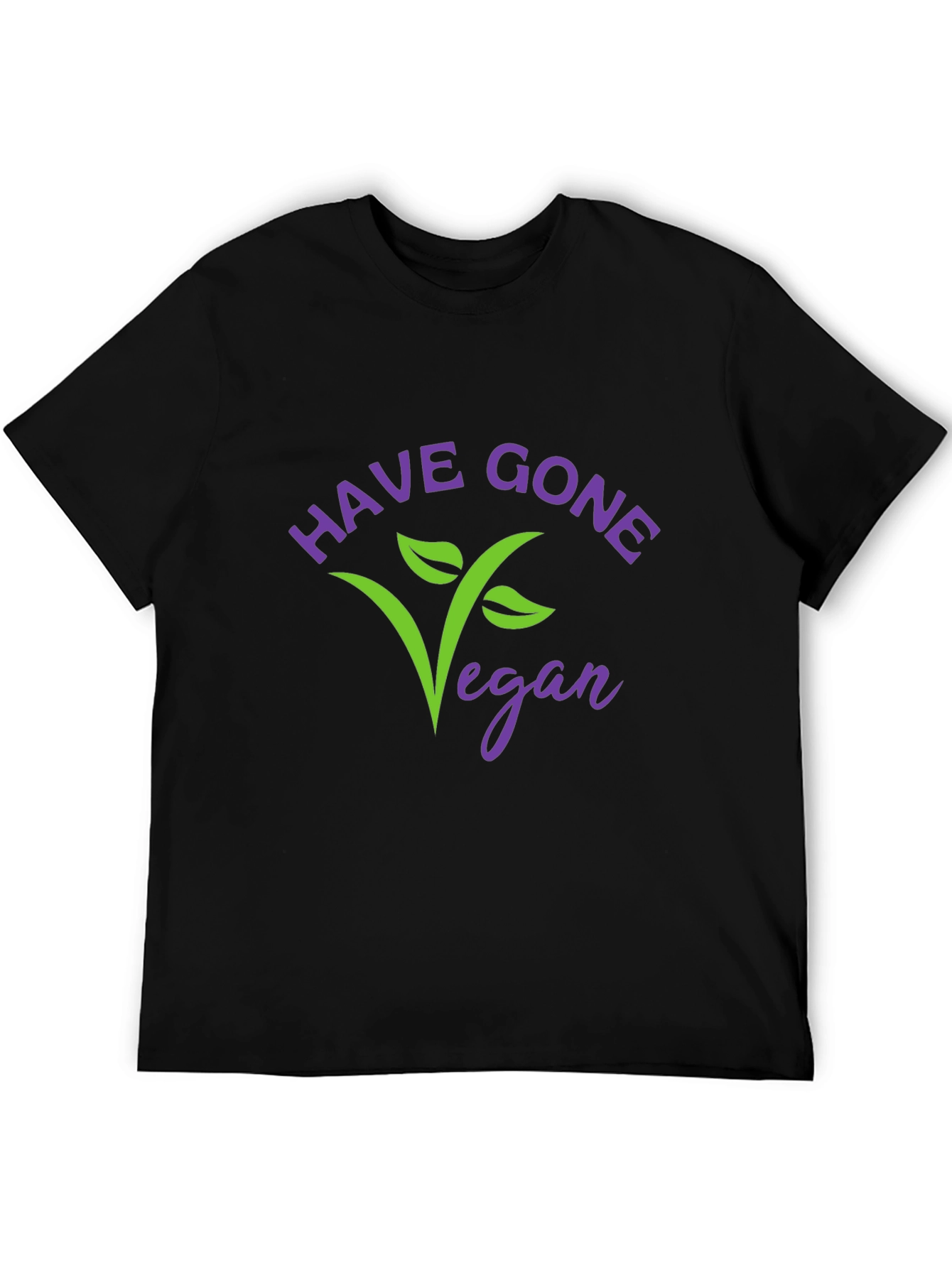 Have Gone Vegan Graphic T-Shirt - Black