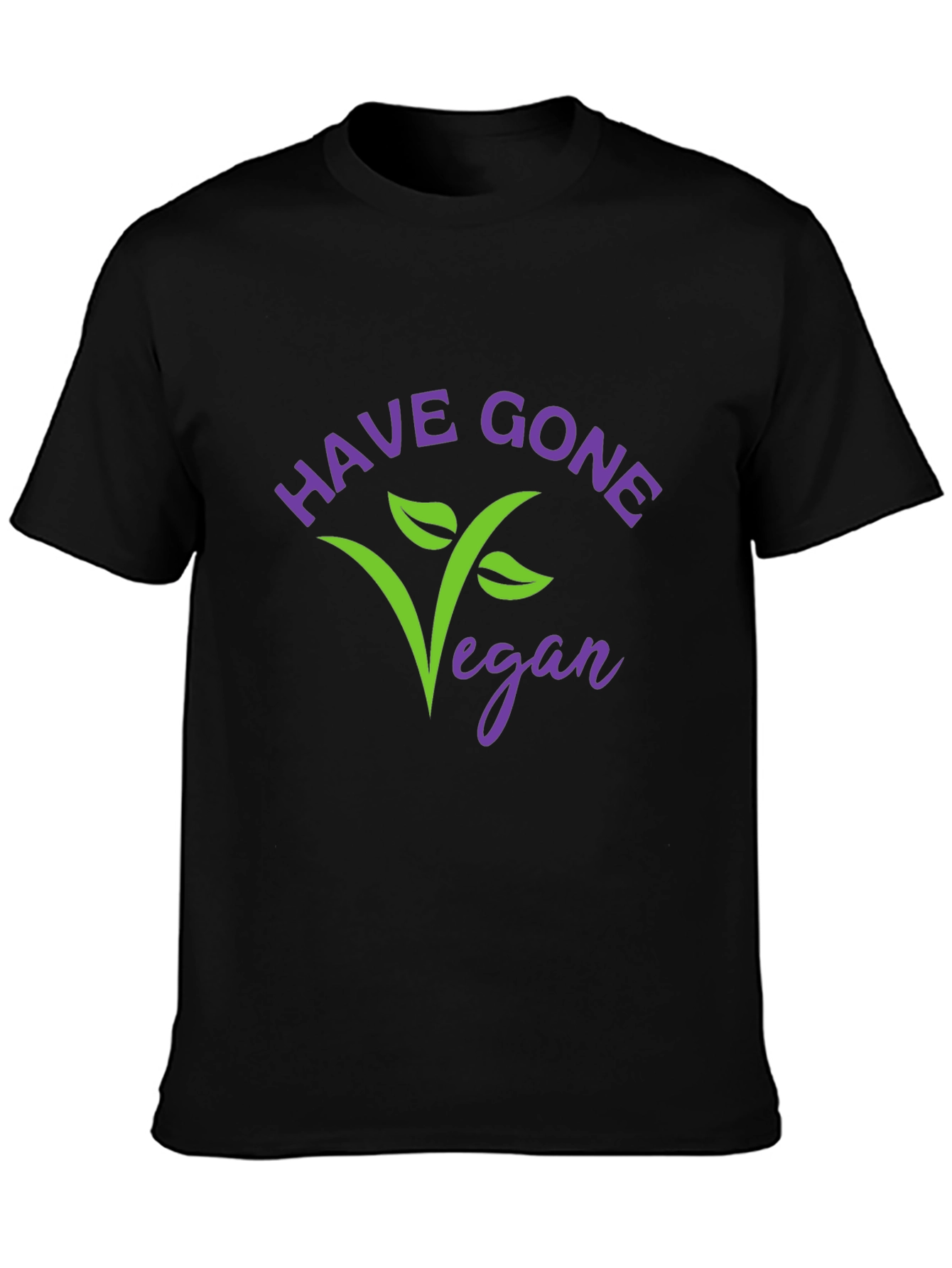 Have Gone Vegan Graphic T-Shirt - Black