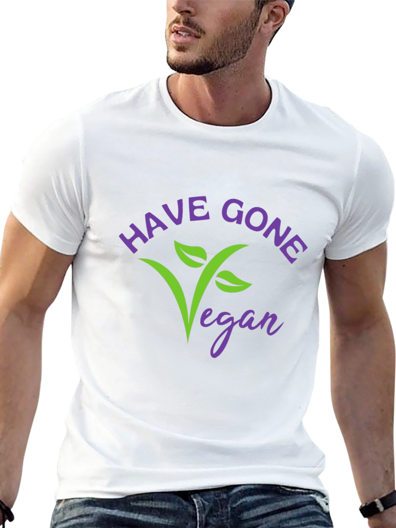 Have Gone Vegan Graphic T-Shirt - Black
