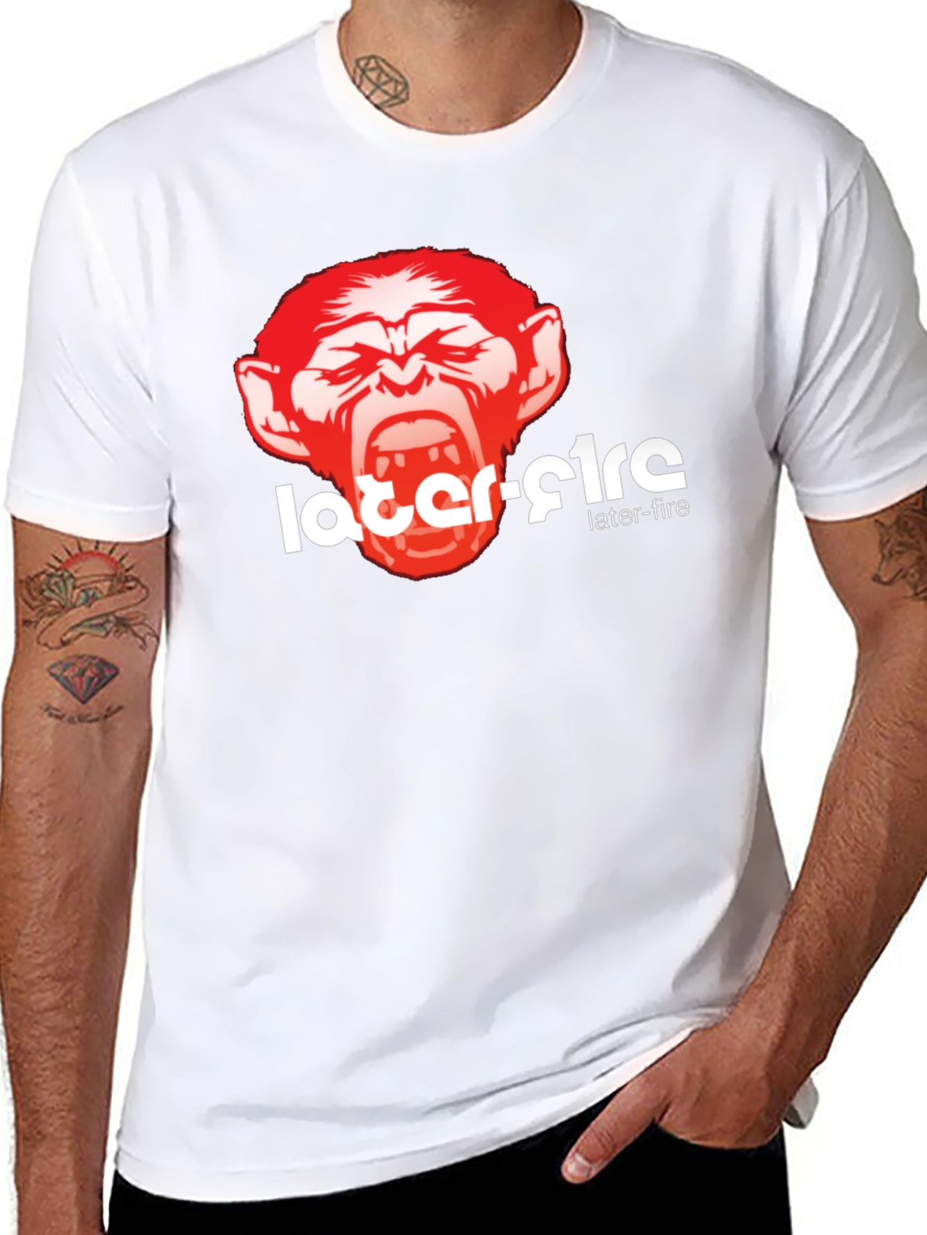 Later-Fire Graphic Tee - Bold Monkey Design