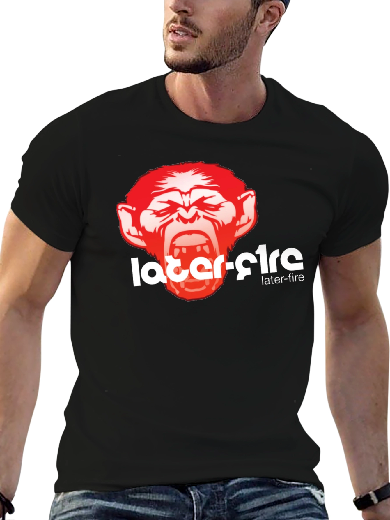 Later-Fire Graphic Tee - Bold Monkey Design
