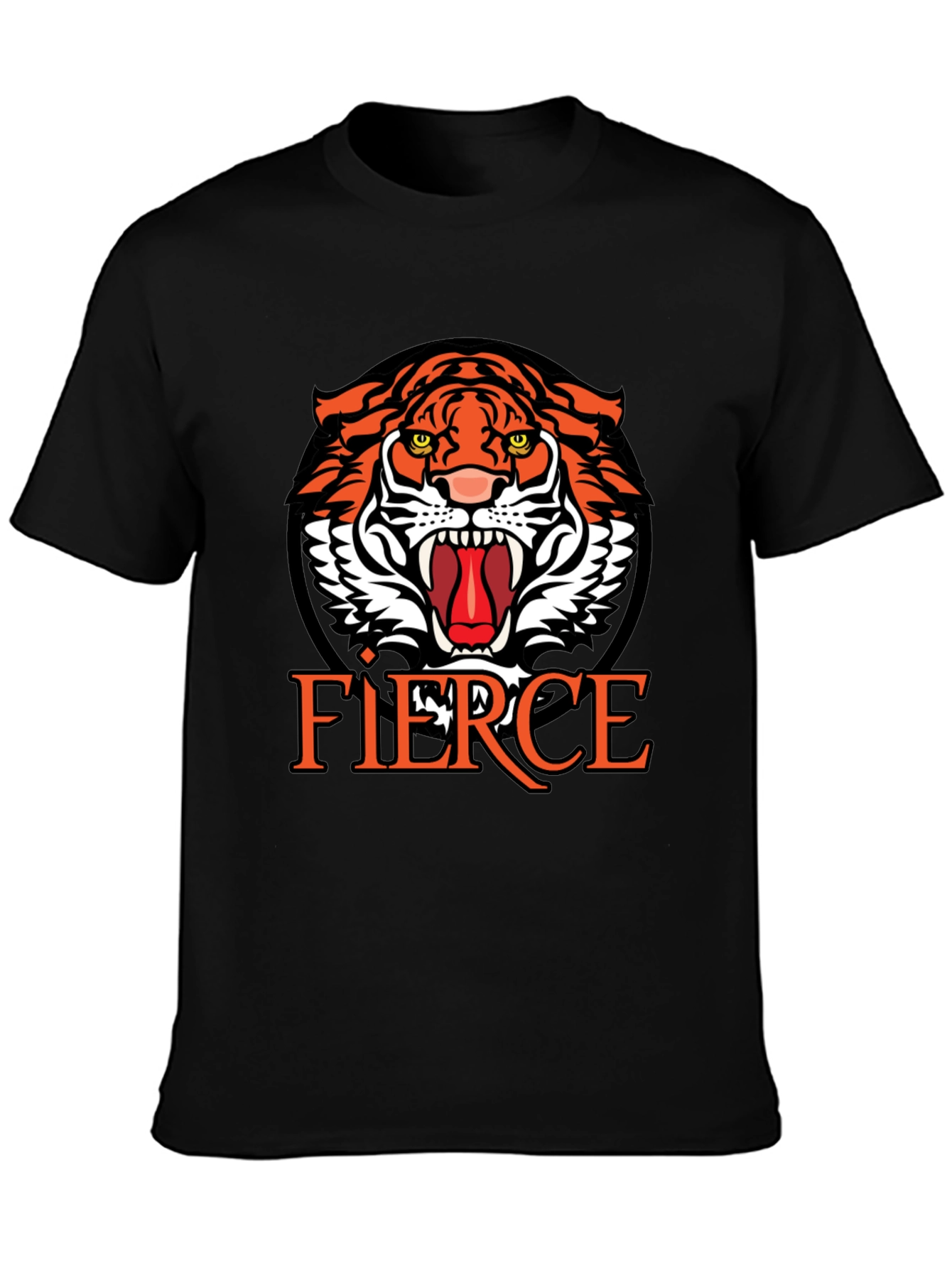 Fierce Tiger Graphic Print T-Shirt
