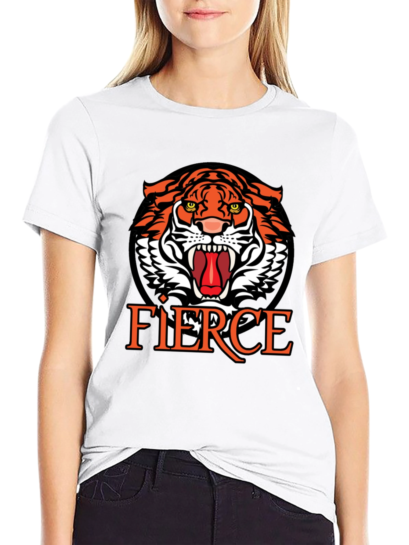 Fierce Tiger Graphic Print T-Shirt