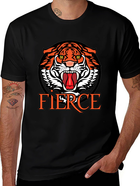 Fierce Tiger Graphic Print T-Shirt