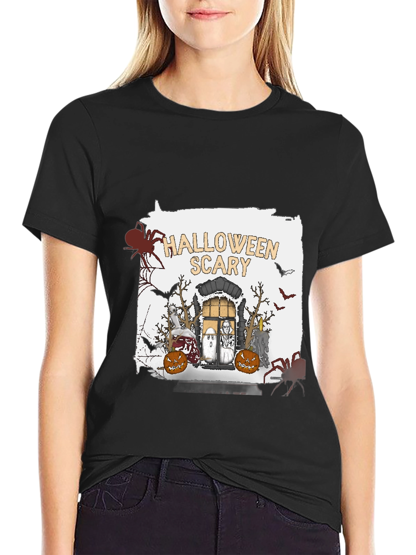 Halloween Scary Graphic T-Shirt