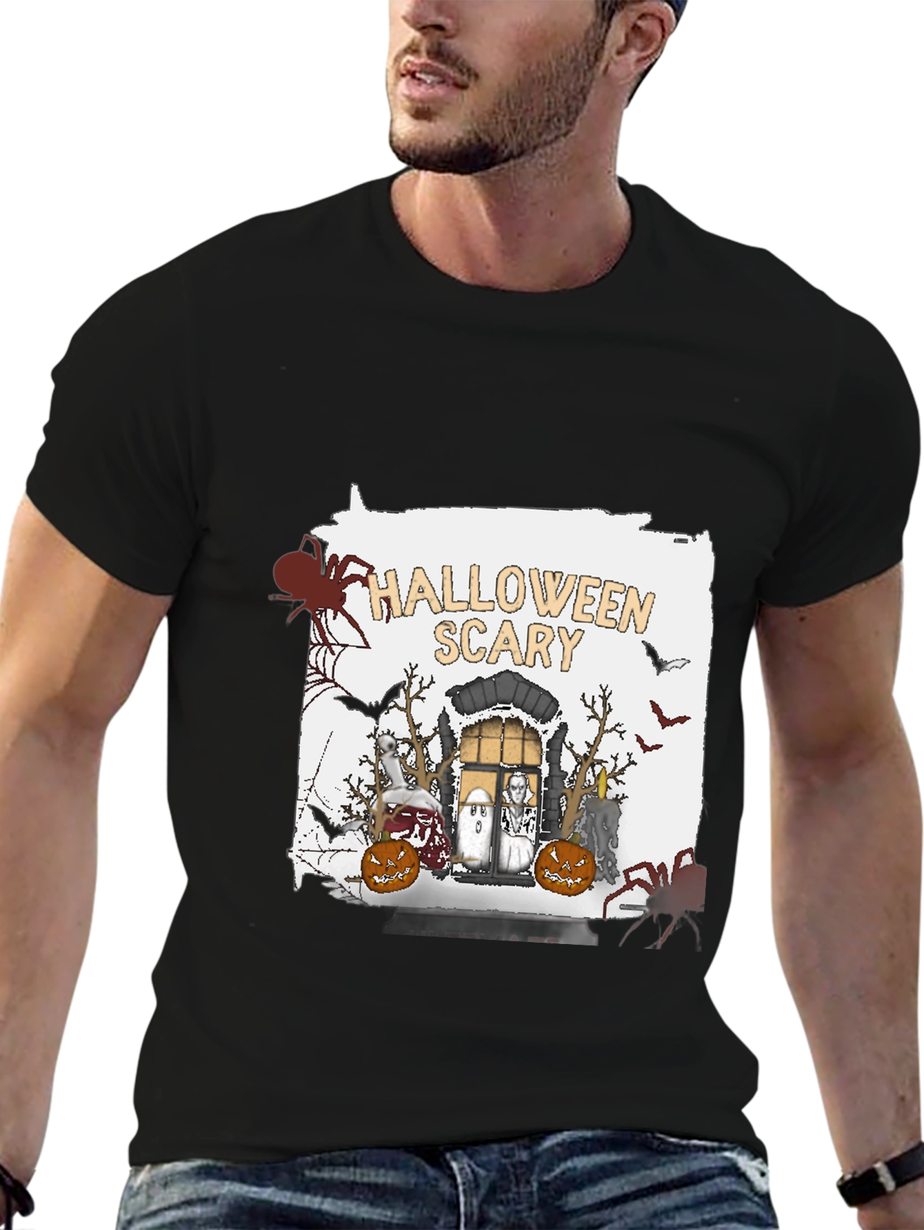 Halloween Scary Graphic T-Shirt