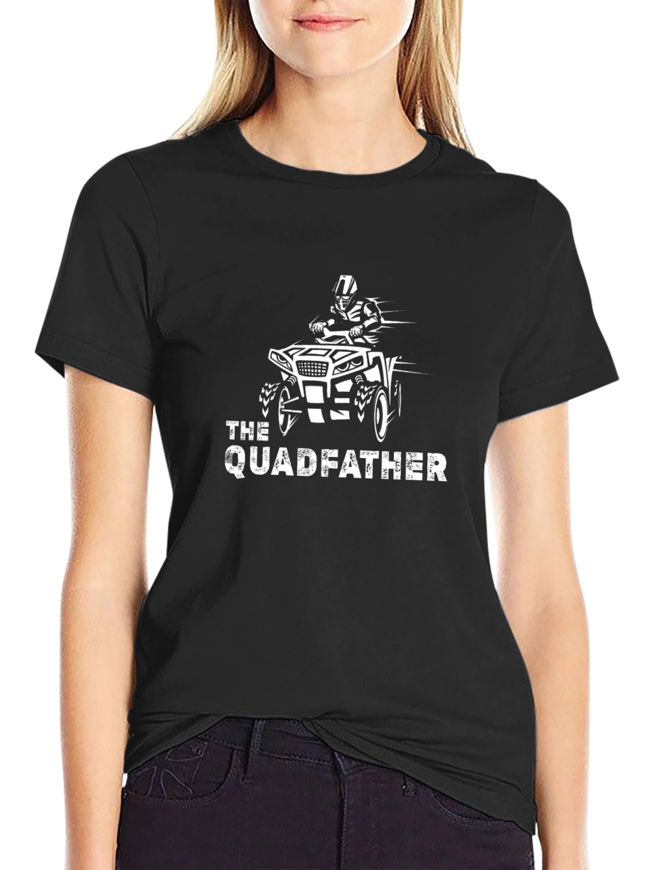 The Quadfather Black Graphic Tee
