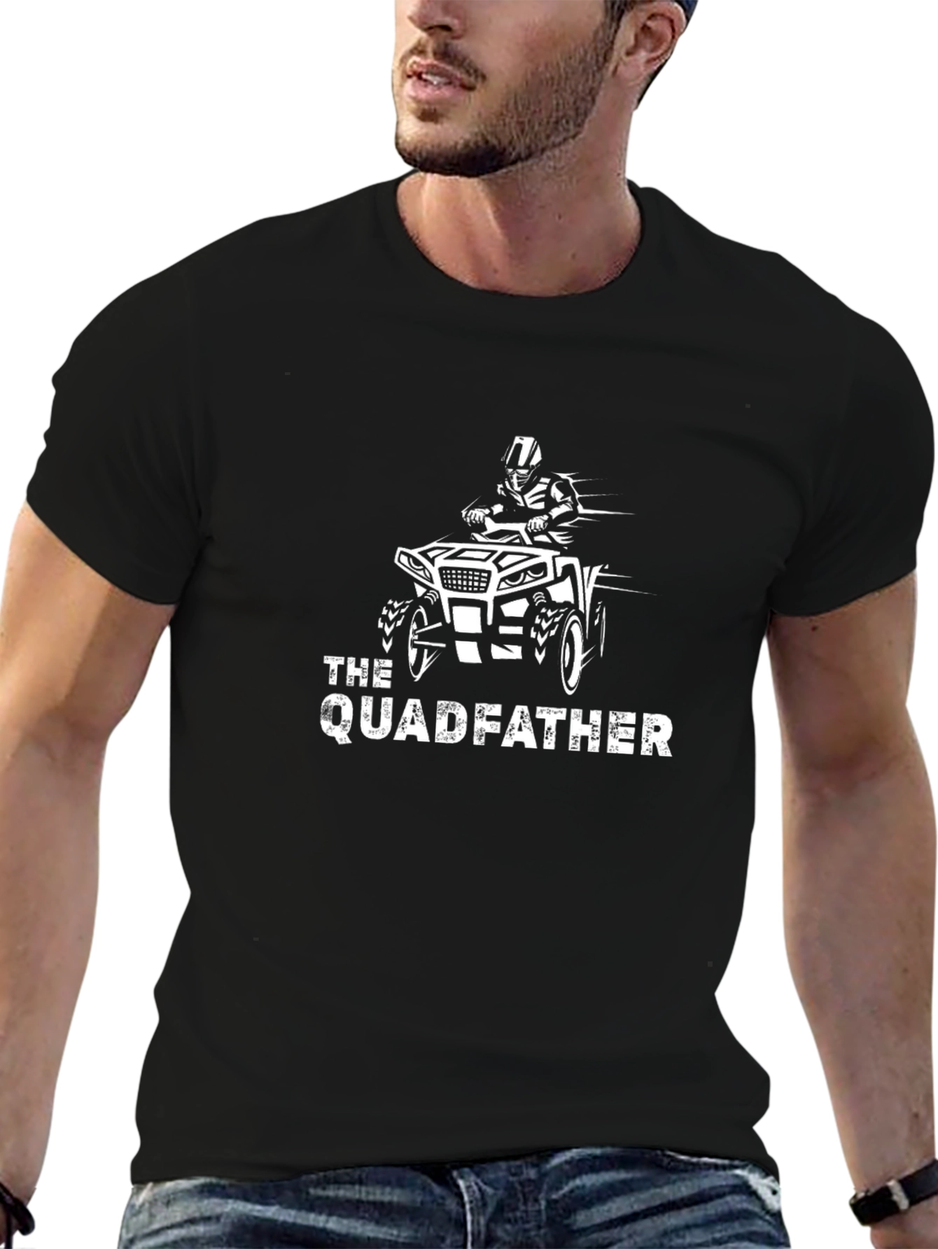 The Quadfather Black Graphic Tee