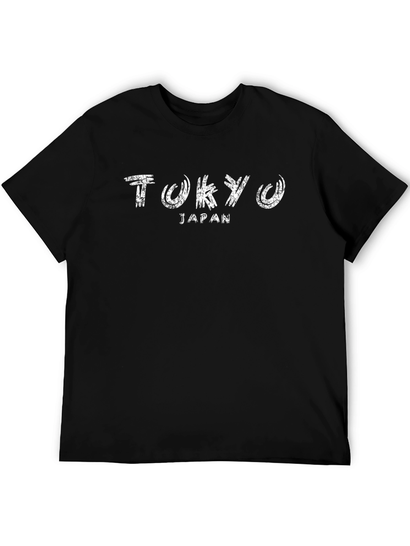 Tokyo Japan Graphic Print Mens Black T-Shirt