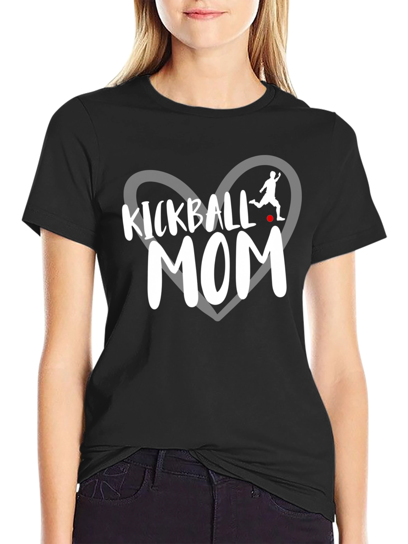 Kickball Mom T-Shirt - Black Graphic Tee