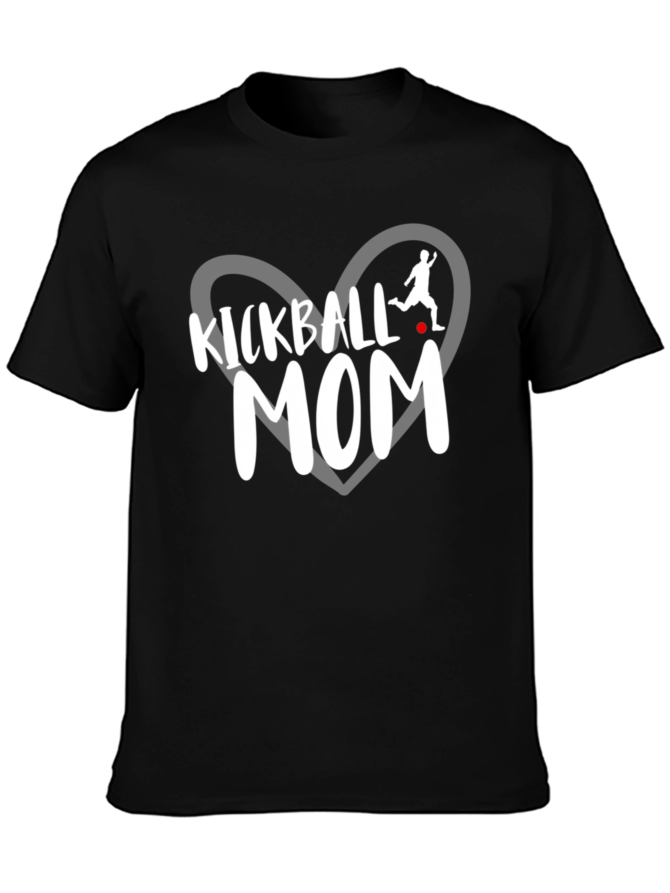 Kickball Mom T-Shirt - Black Graphic Tee