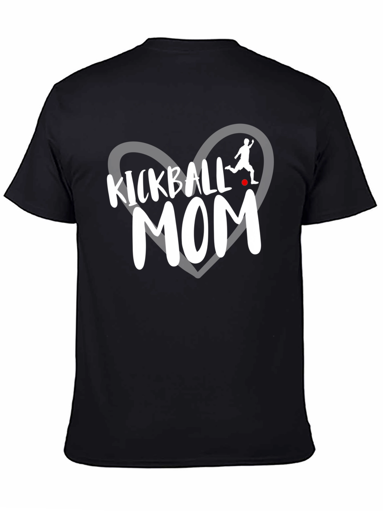 Kickball Mom T-Shirt - Black Graphic Tee
