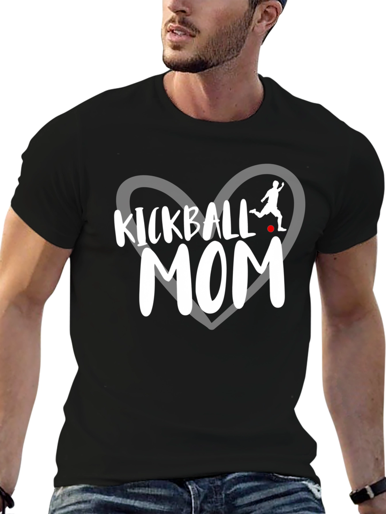Kickball Mom T-Shirt - Black Graphic Tee