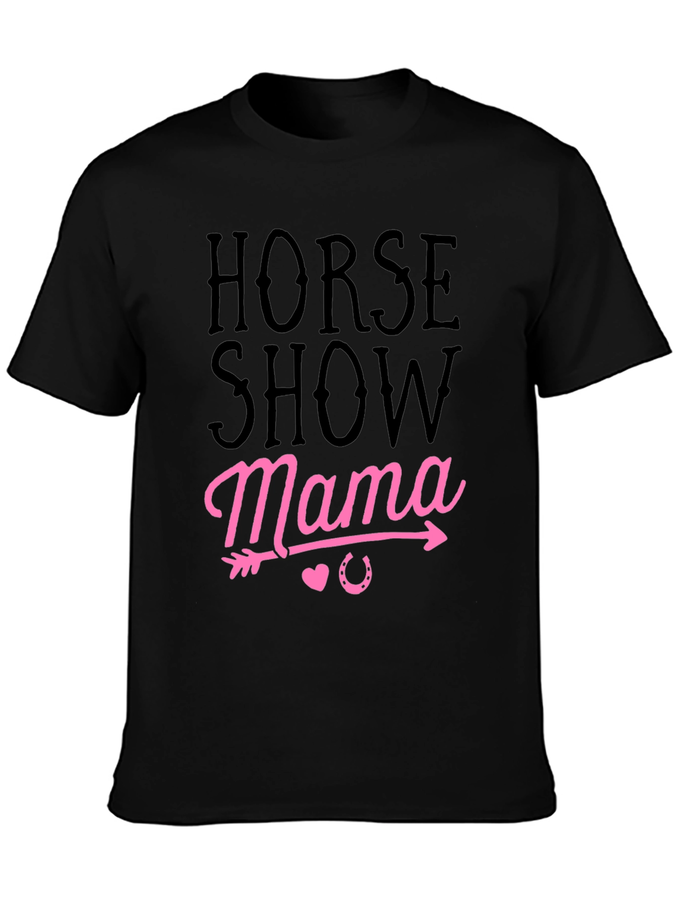 Horse Show Mama Black Graphic Tee