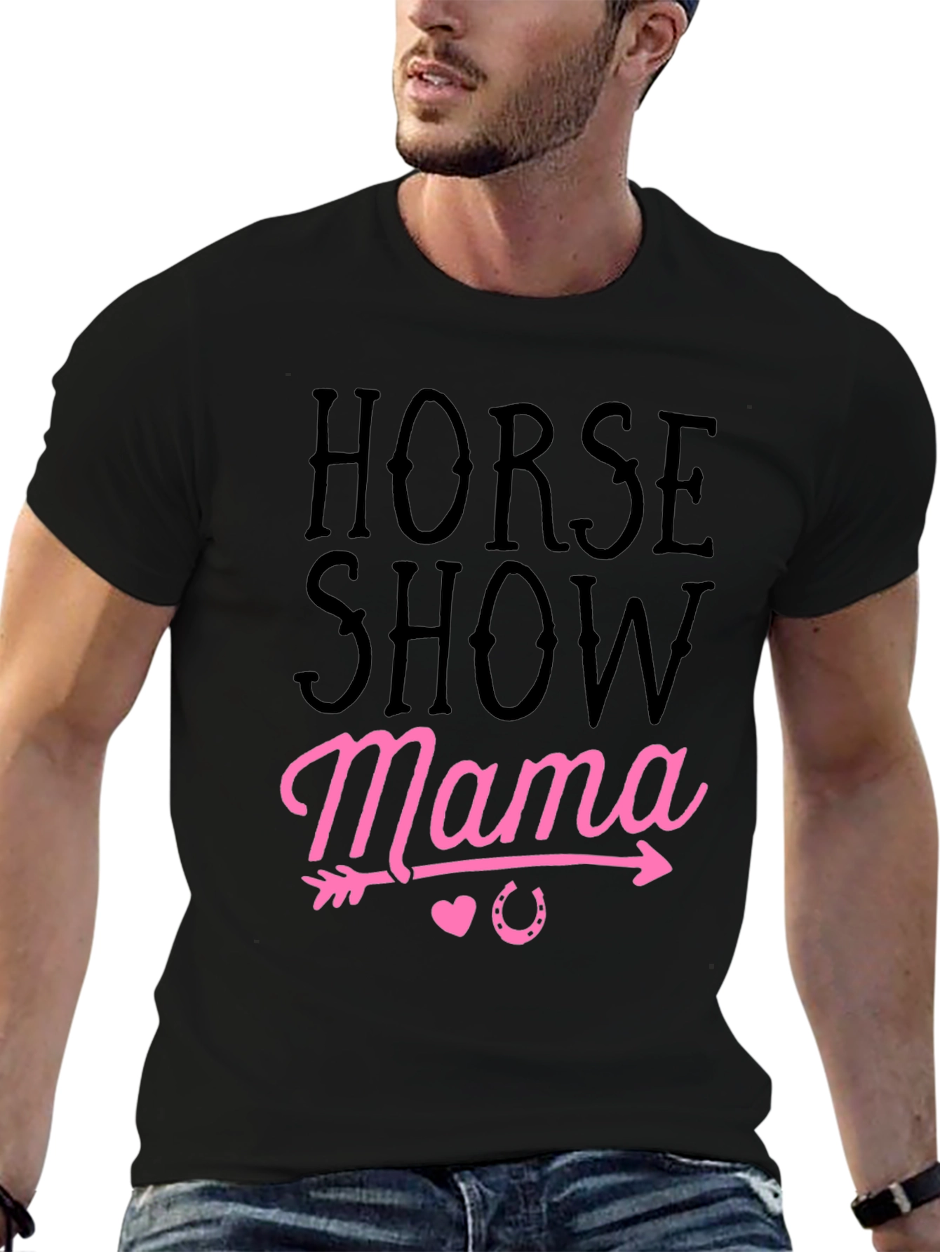 Horse Show Mama Black Graphic Tee