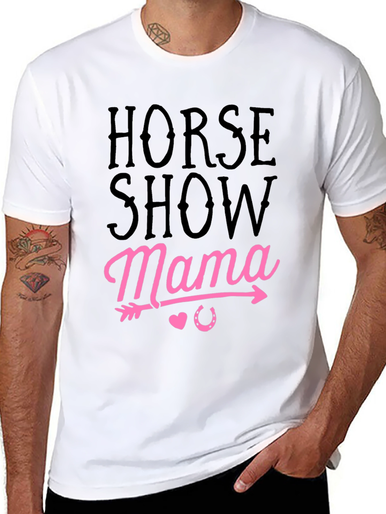 Horse Show Mama Black Graphic Tee