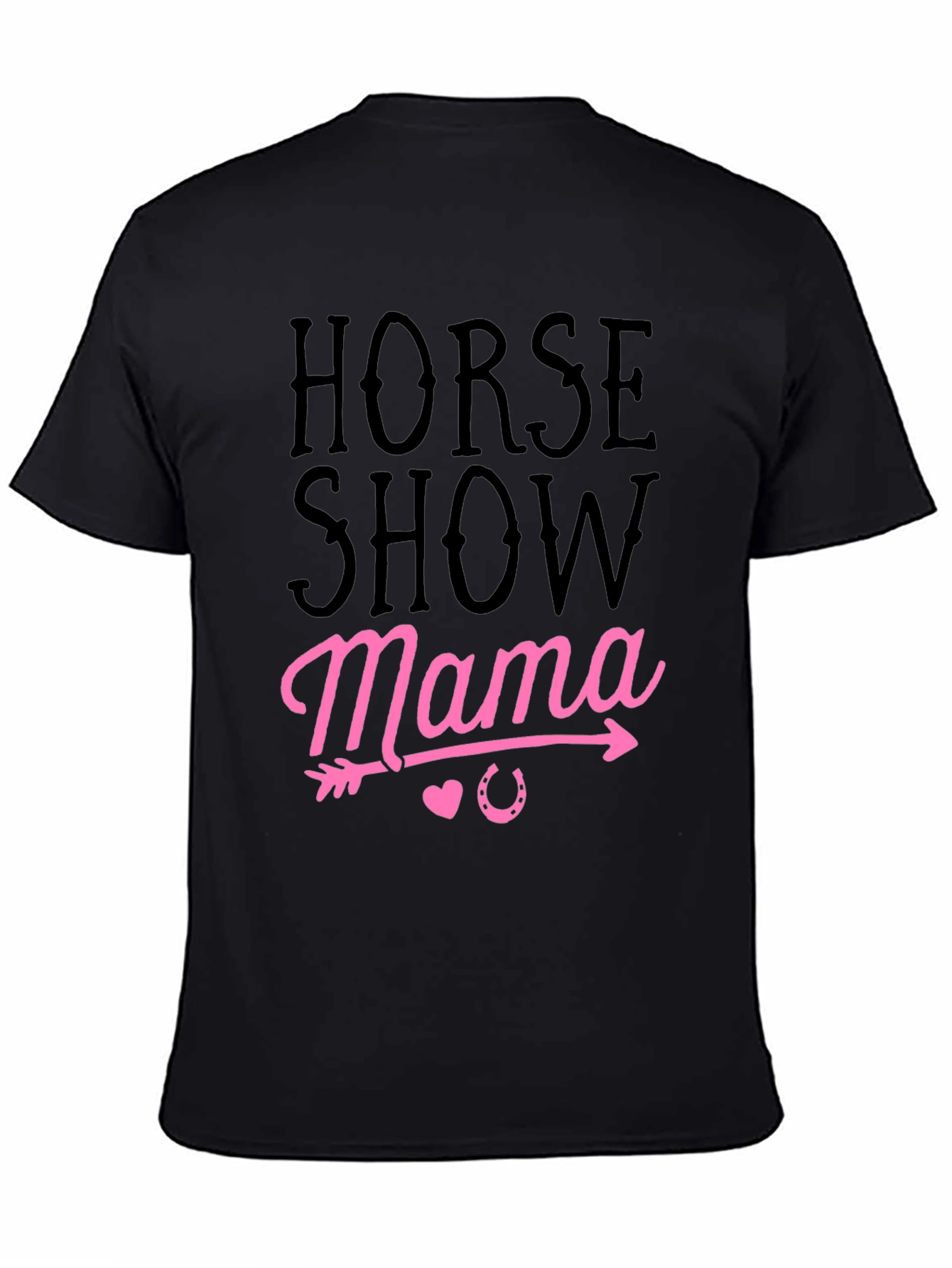 Horse Show Mama Black Graphic Tee