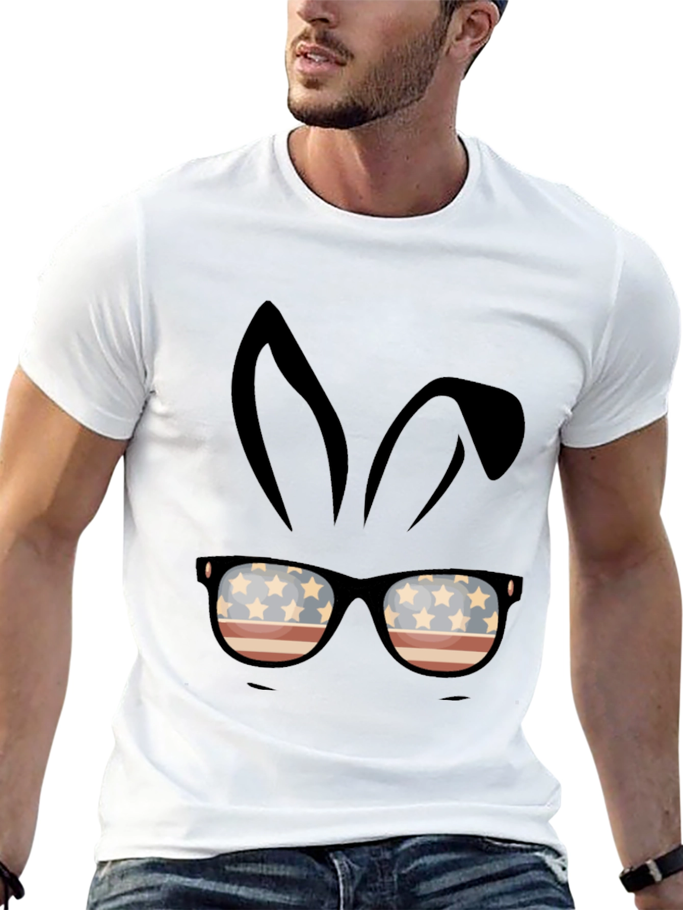 Patriotic Bunny Sunglasses T-Shirt