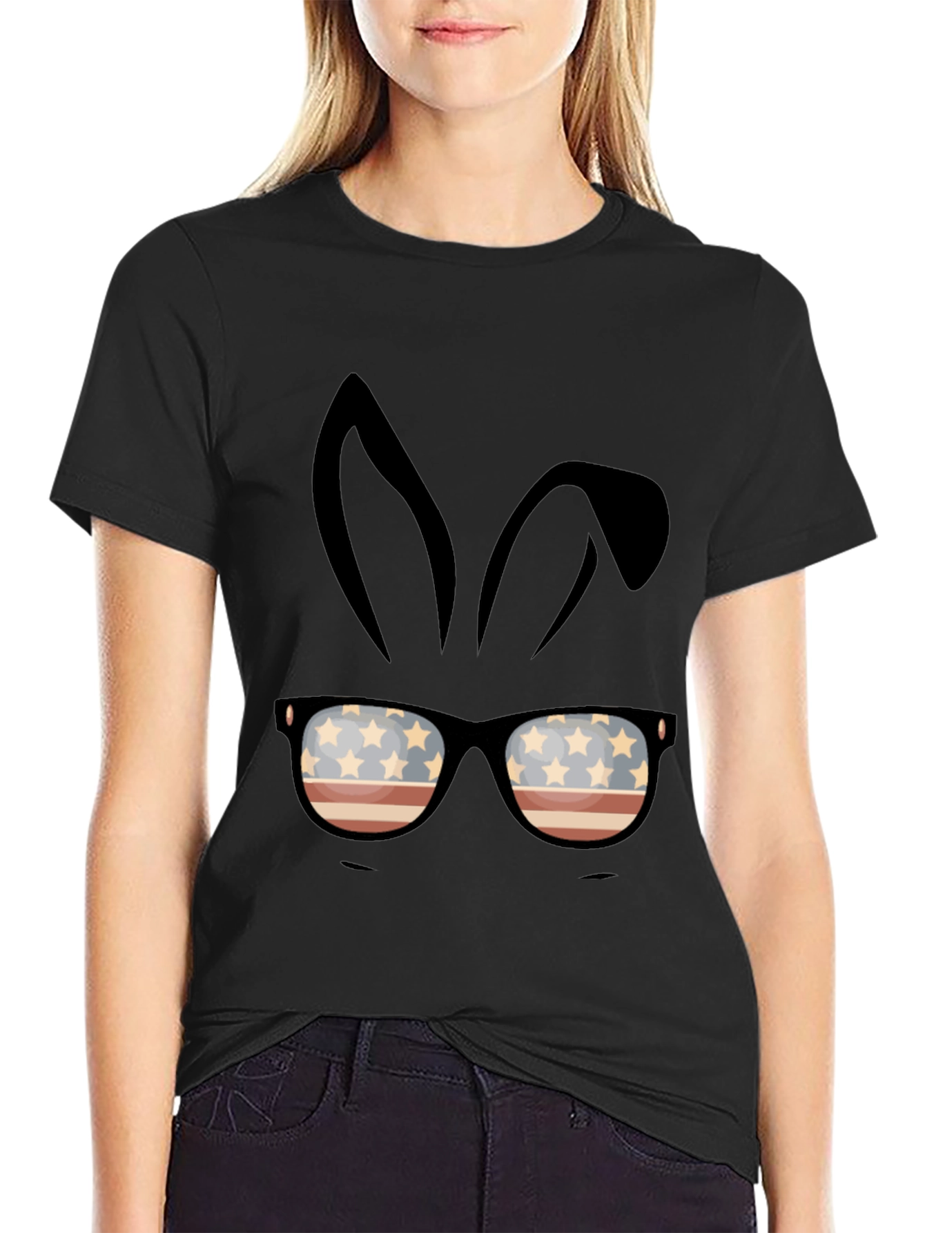 Patriotic Bunny Sunglasses T-Shirt