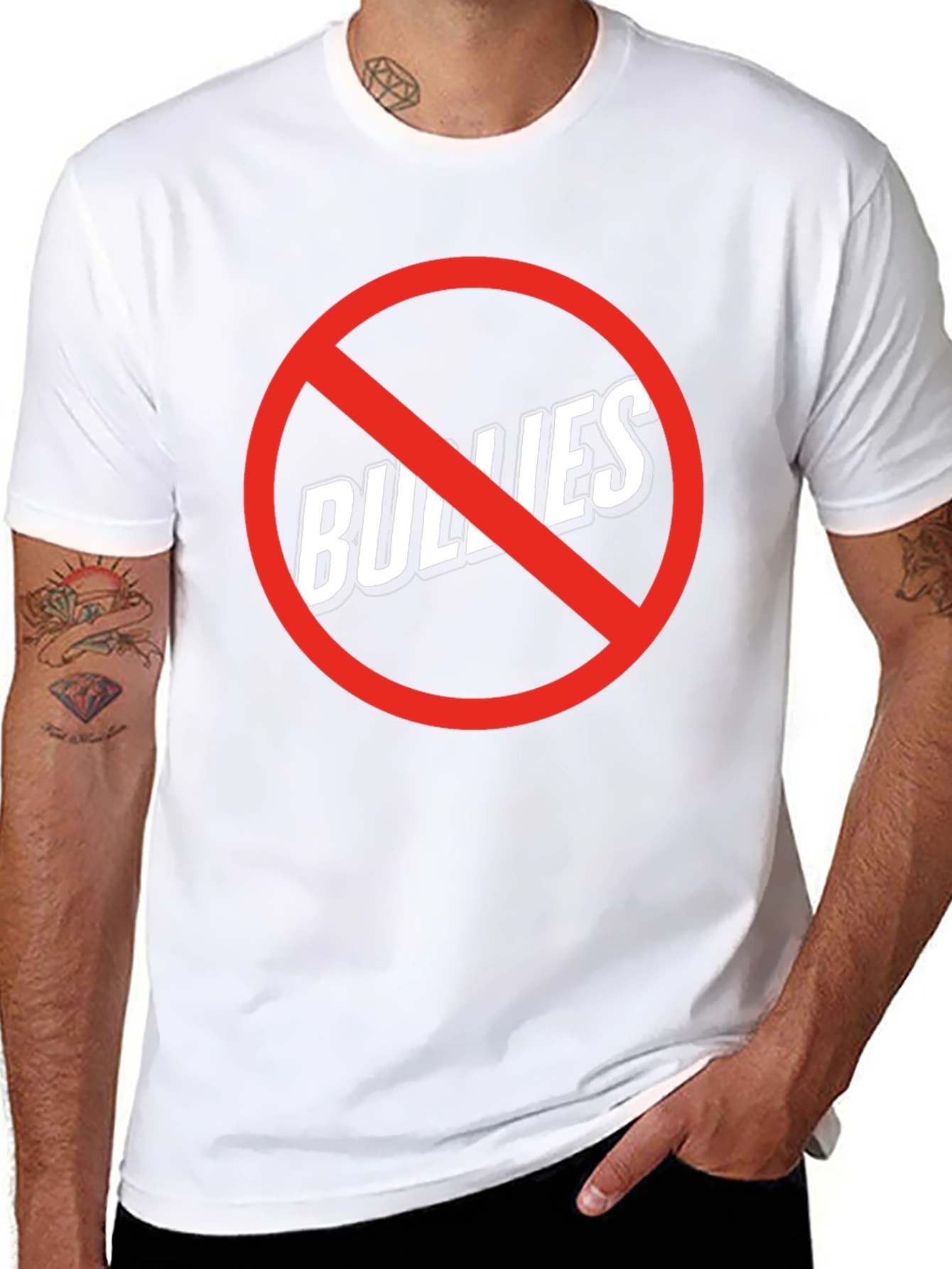 No Bullies Graphic Tee - Anti-Bullying Shirt