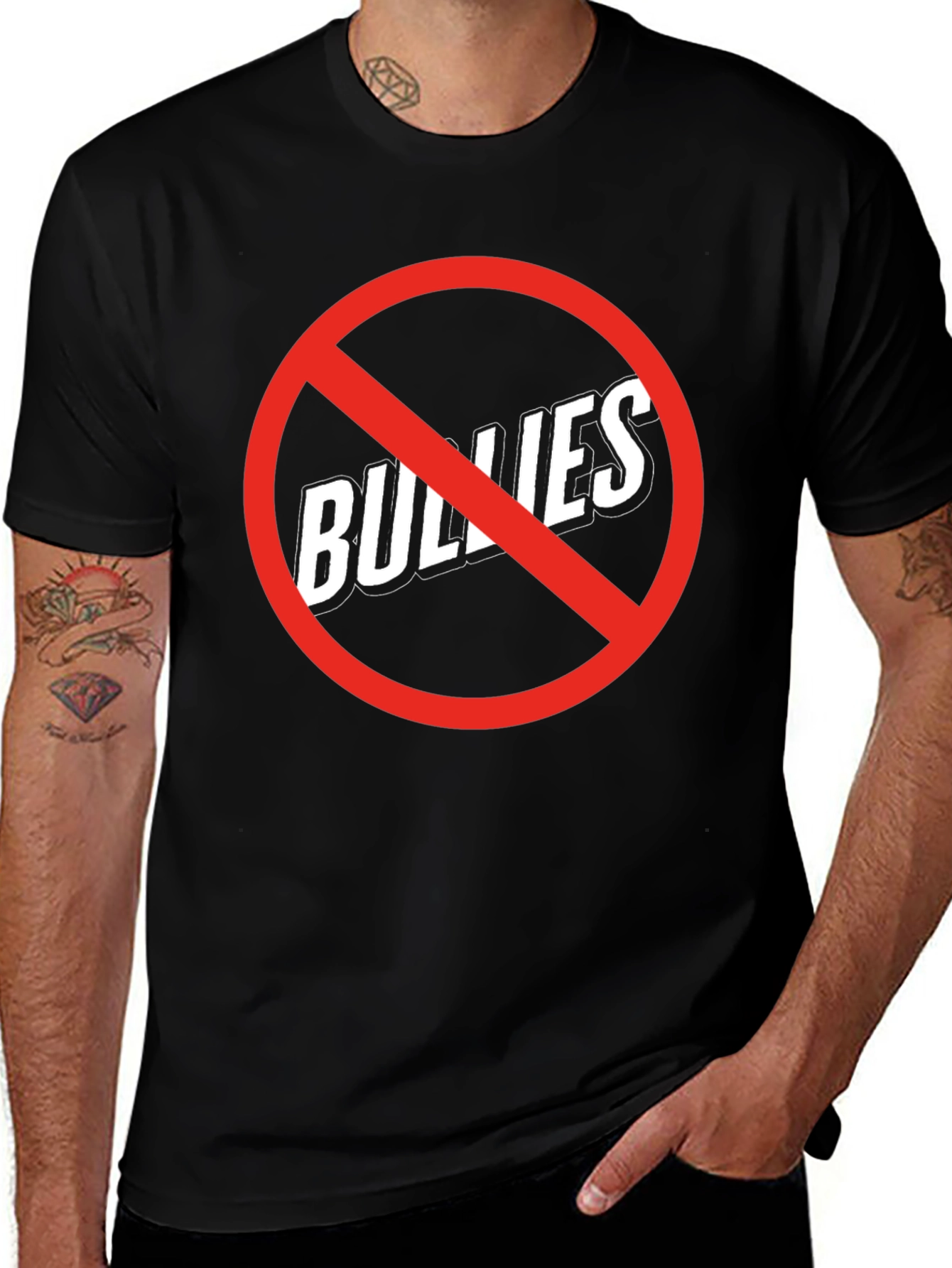 No Bullies Graphic Tee - Anti-Bullying Shirt