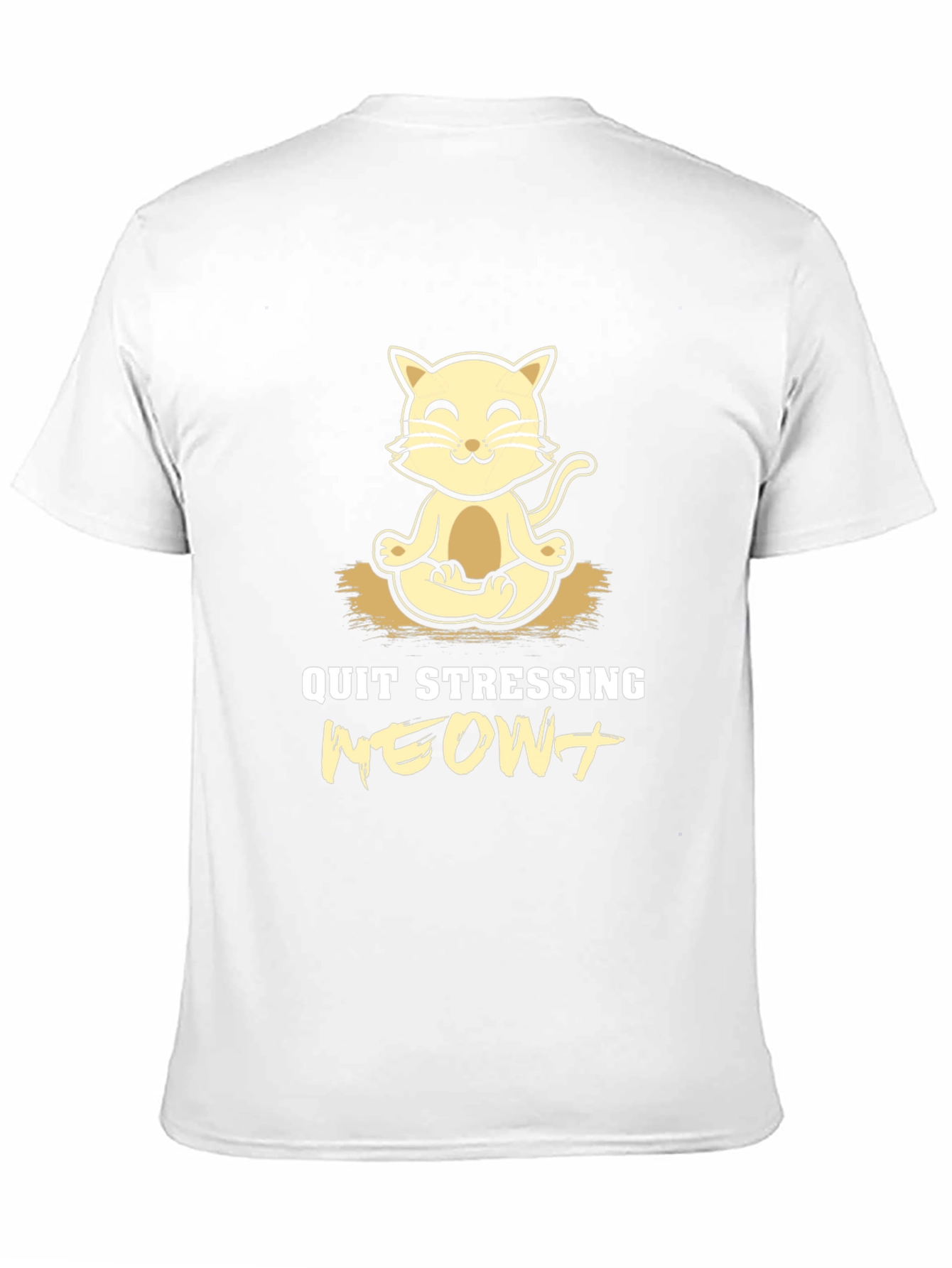 Relaxing Cat Yoga T-Shirt - Quit Stressing Meowt