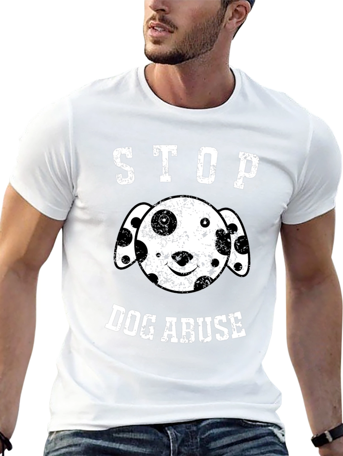 Stop Dog Abuse T-Shirt Black