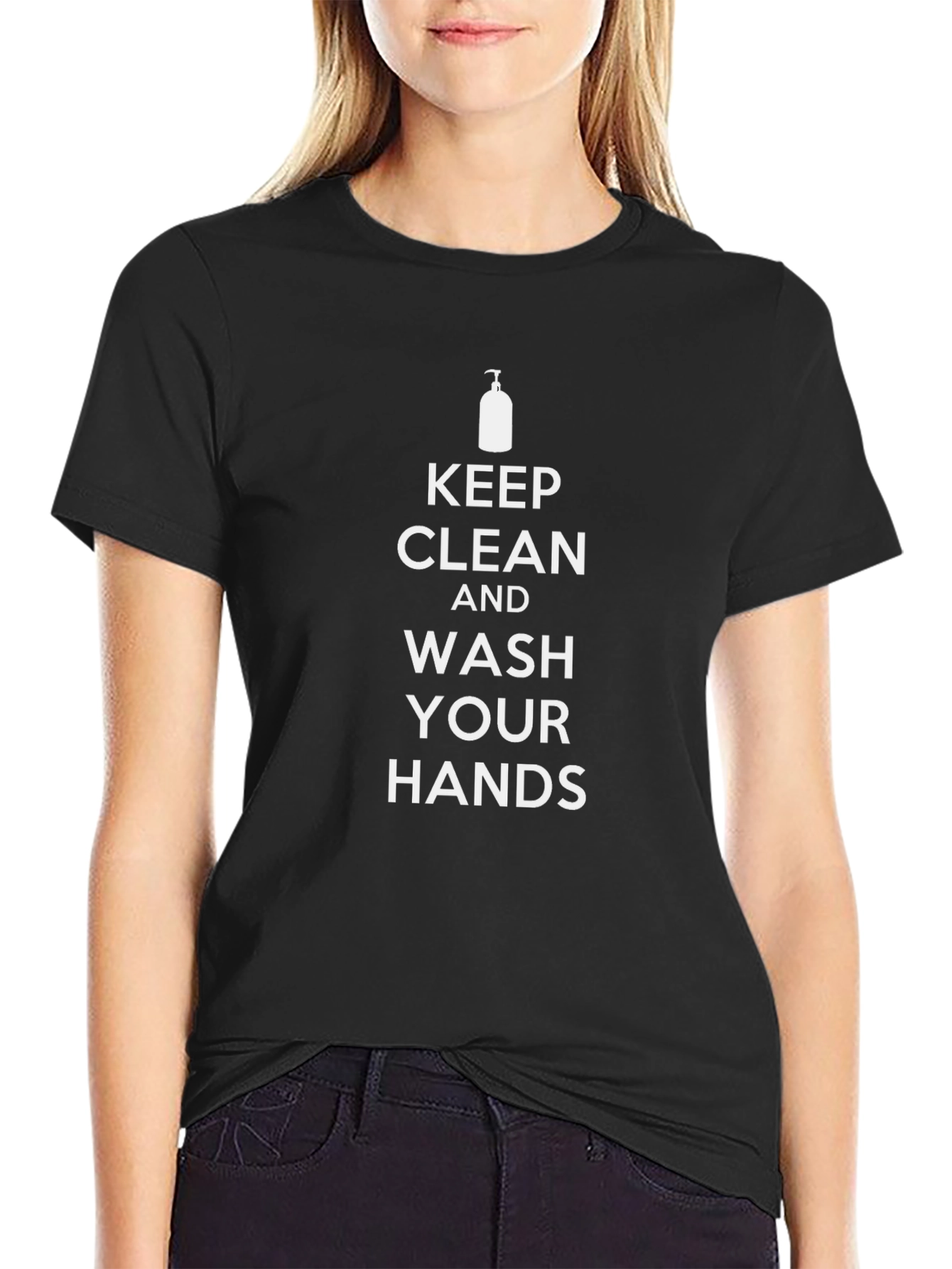 Keep Clean Wash Hands T-Shirt Black