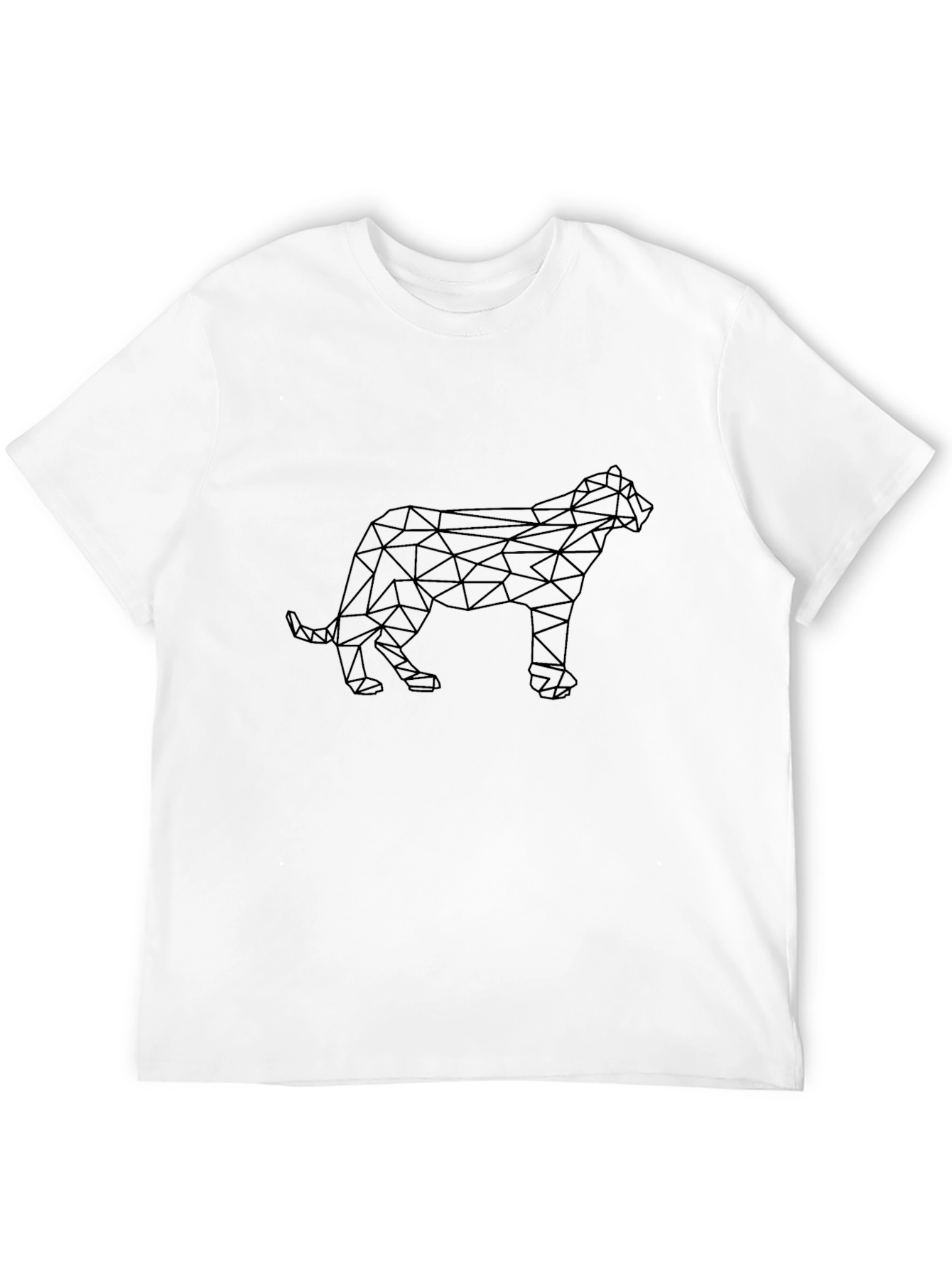 Geometric Jaguar Graphic Tee - Black