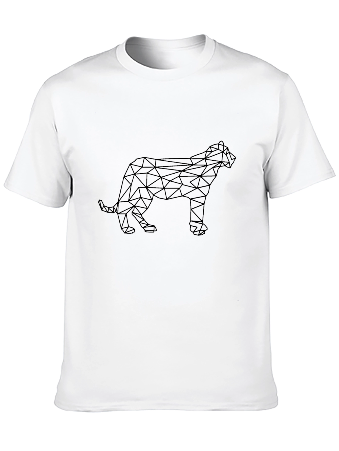 Geometric Jaguar Graphic Tee - Black