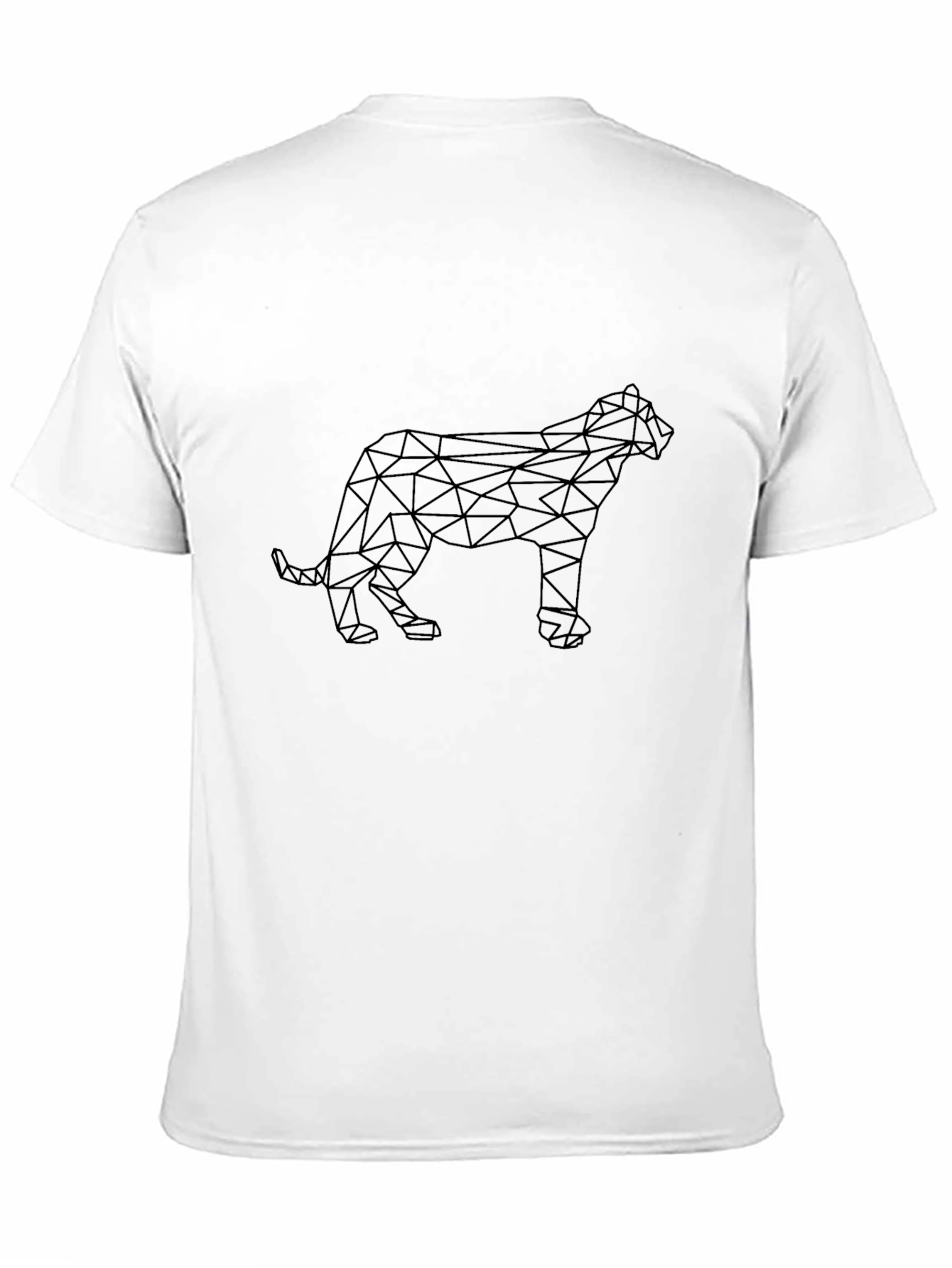 Geometric Jaguar Graphic Tee - Black