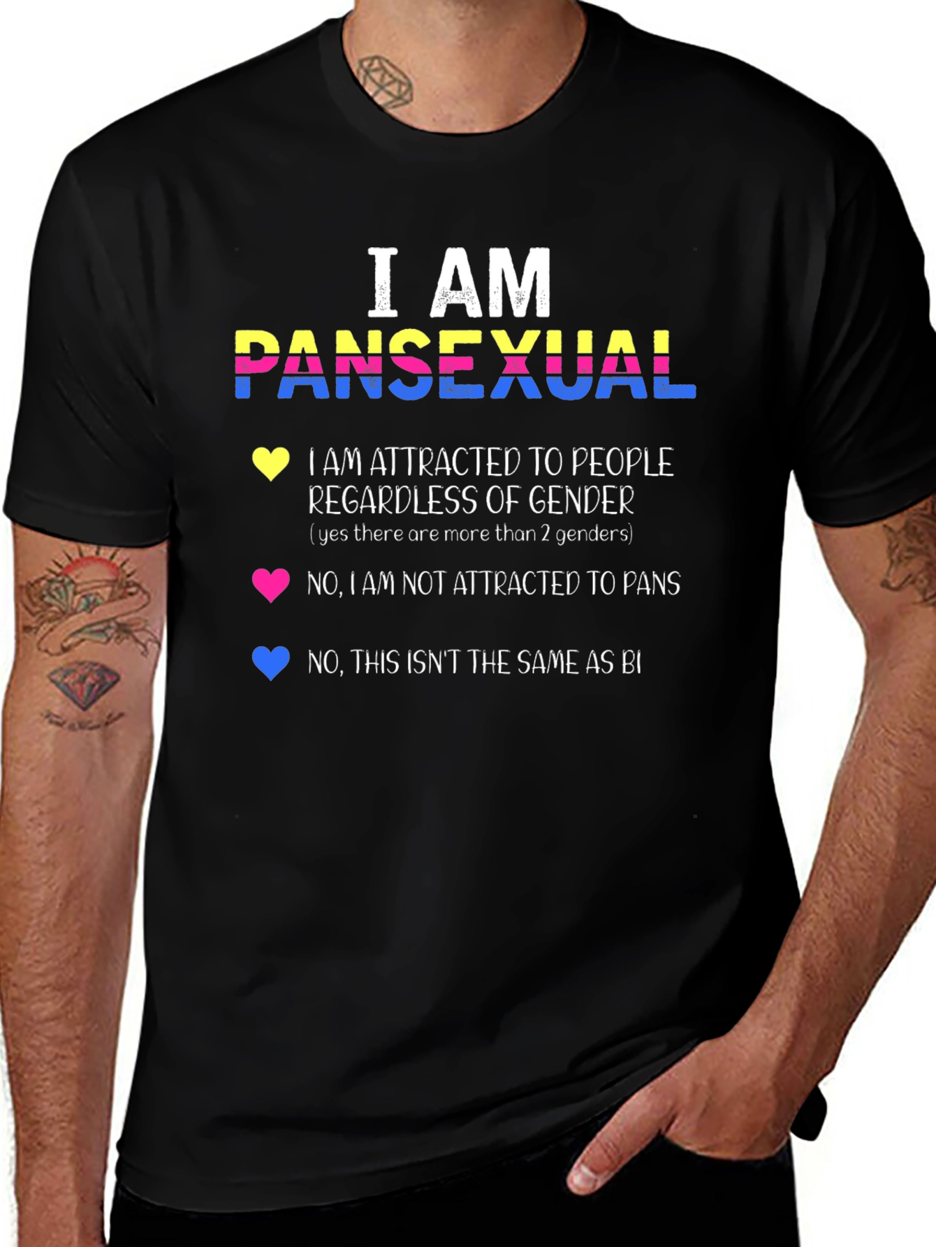 Pansexual Pride T-Shirt - Attracted to People Not Pans!