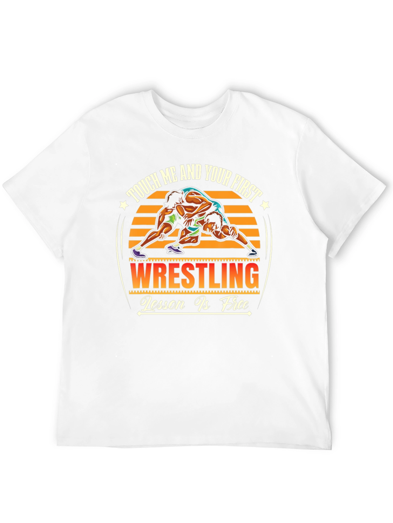 Wrestling First Lesson Free Graphic T-Shirt