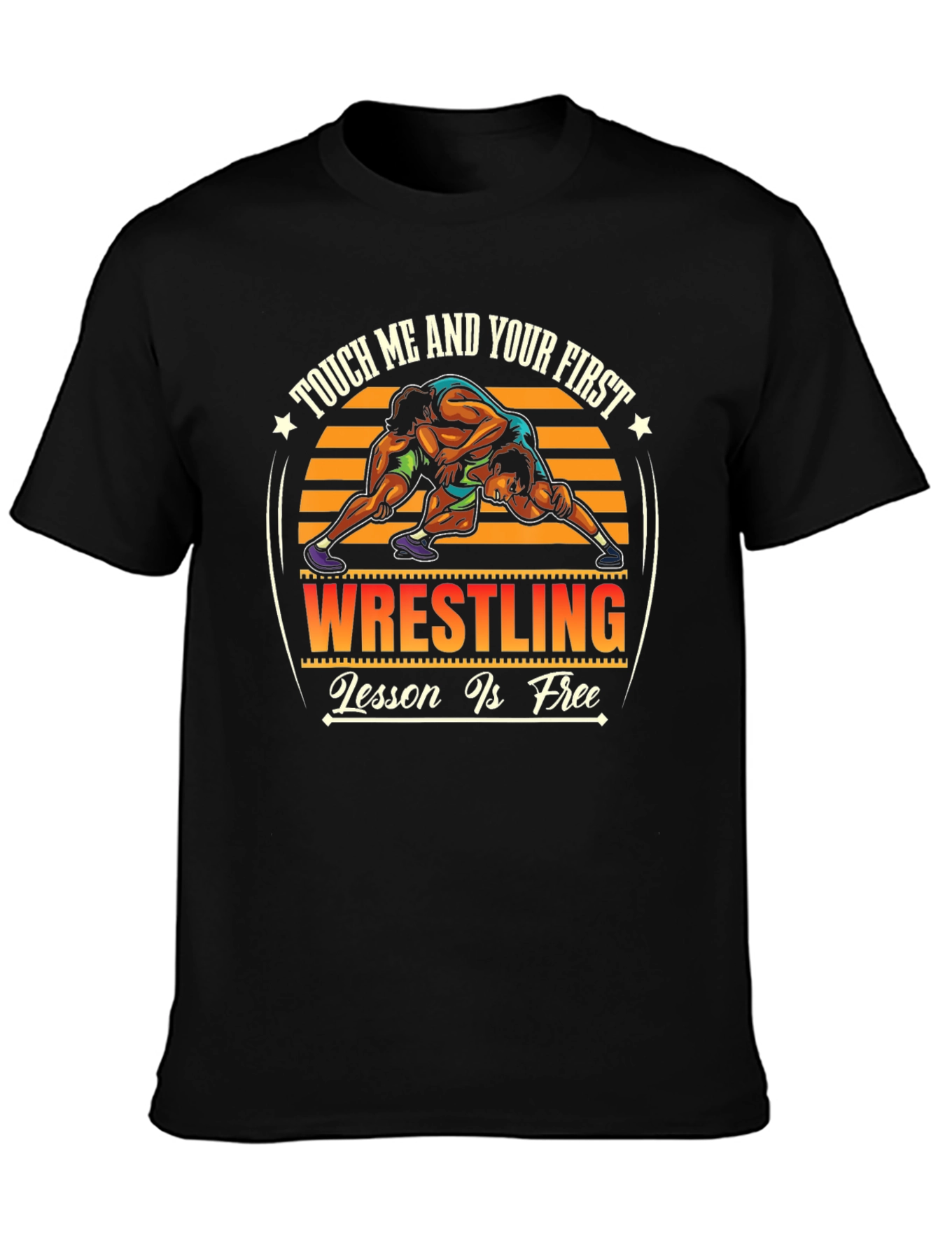 Wrestling First Lesson Free Graphic T-Shirt