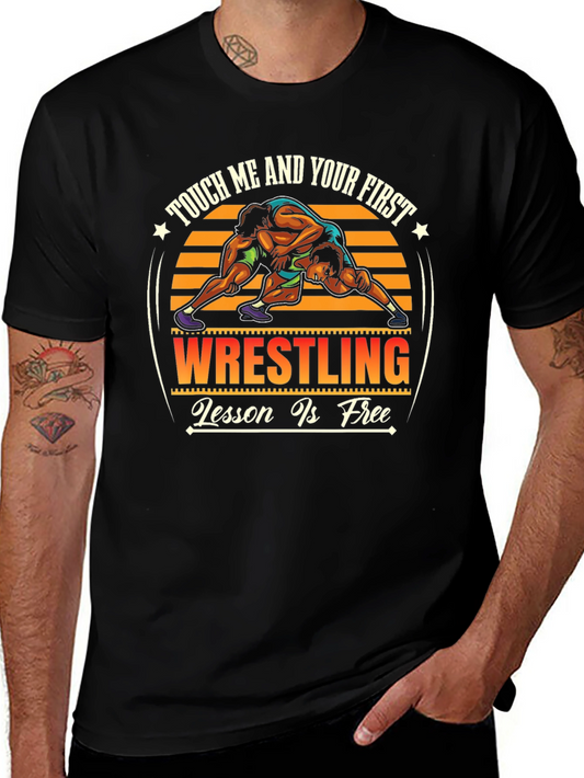 Wrestling First Lesson Free Graphic T-Shirt