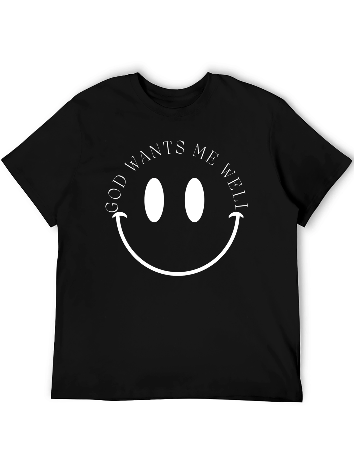 God Wants Me Well Smiley Face Graphic Tee
