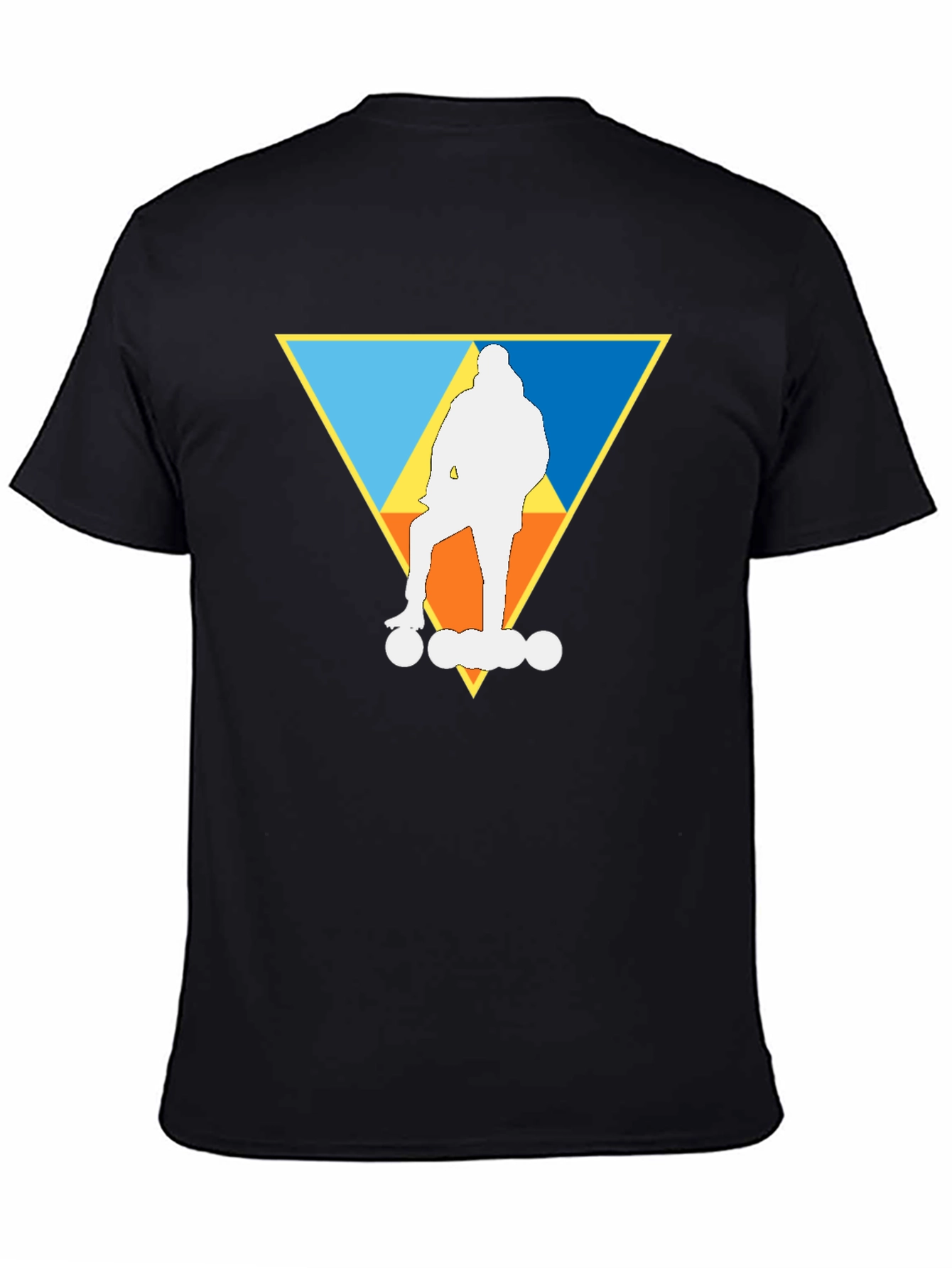 Skateboarding Triangle Graphic Tee - Cool Casual Style