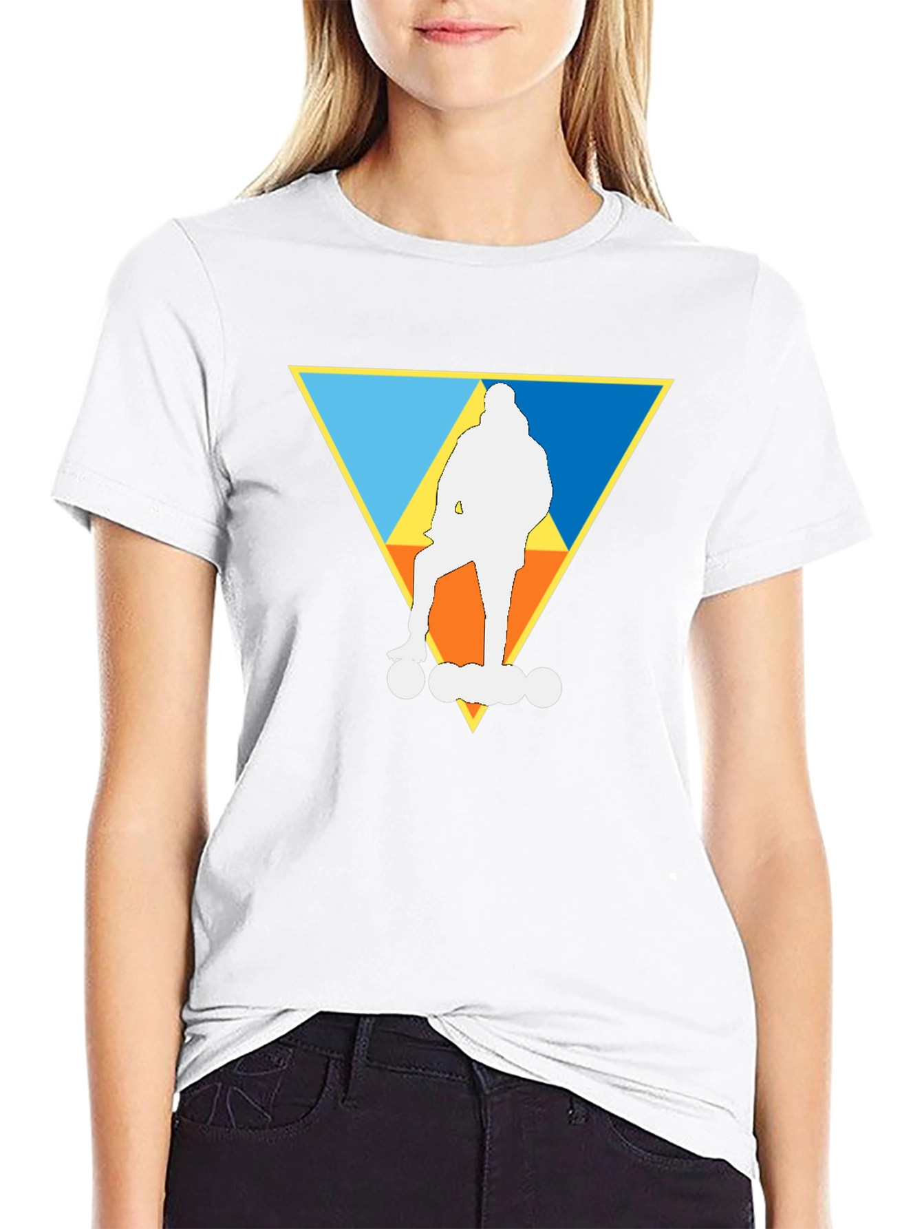 Skateboarding Triangle Graphic Tee - Cool Casual Style