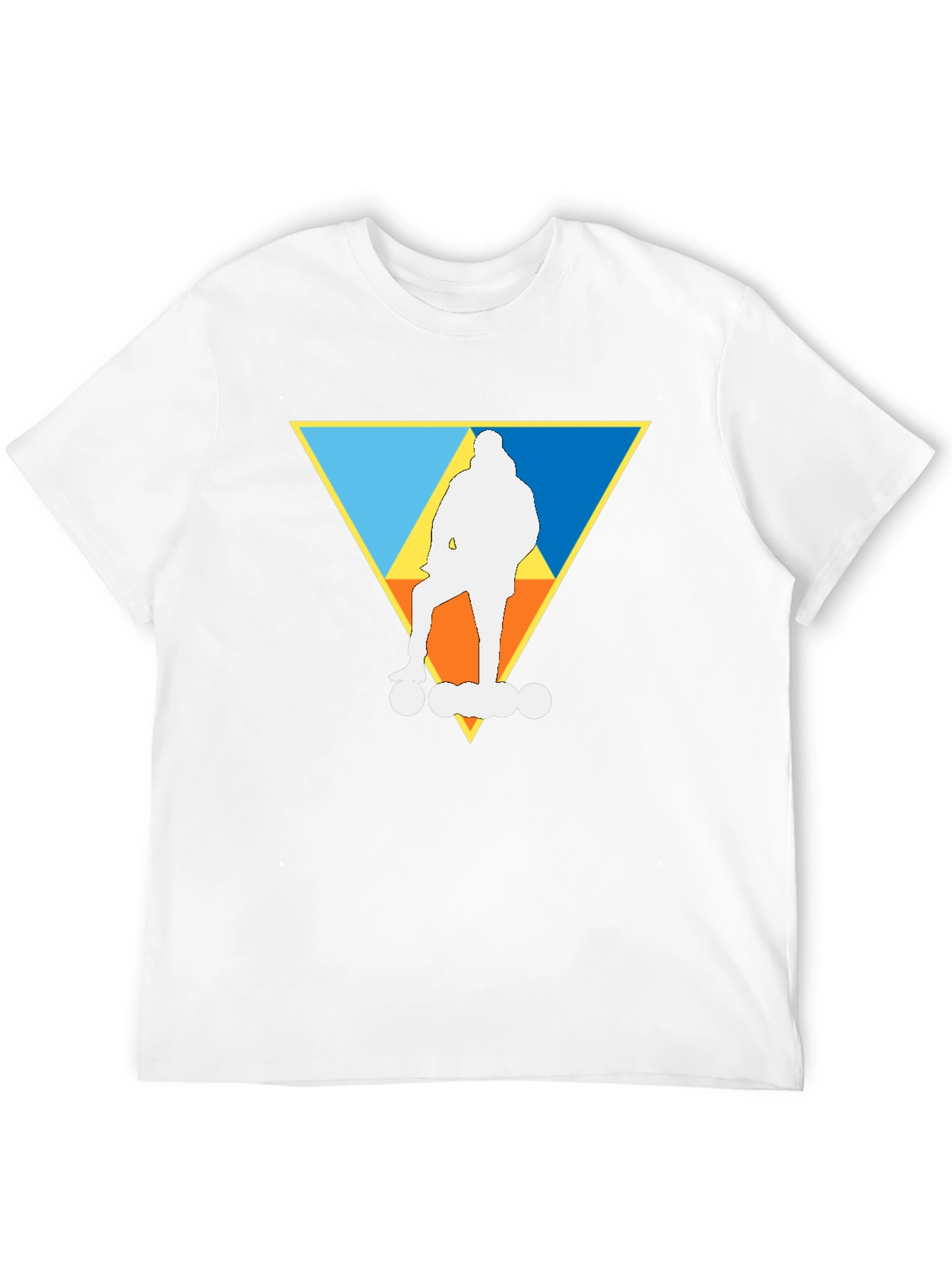 Skateboarding Triangle Graphic Tee - Cool Casual Style
