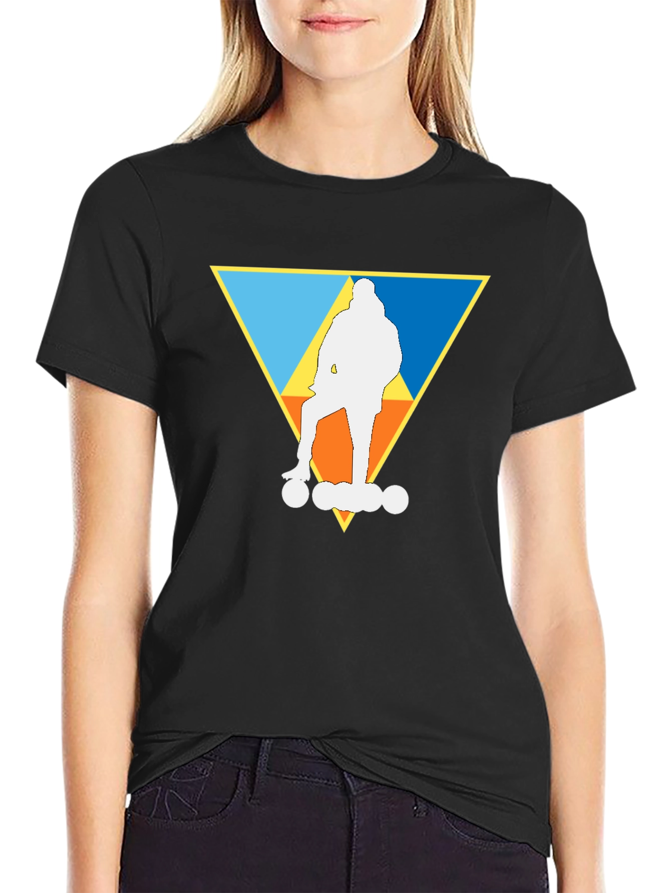 Skateboarding Triangle Graphic Tee - Cool Casual Style