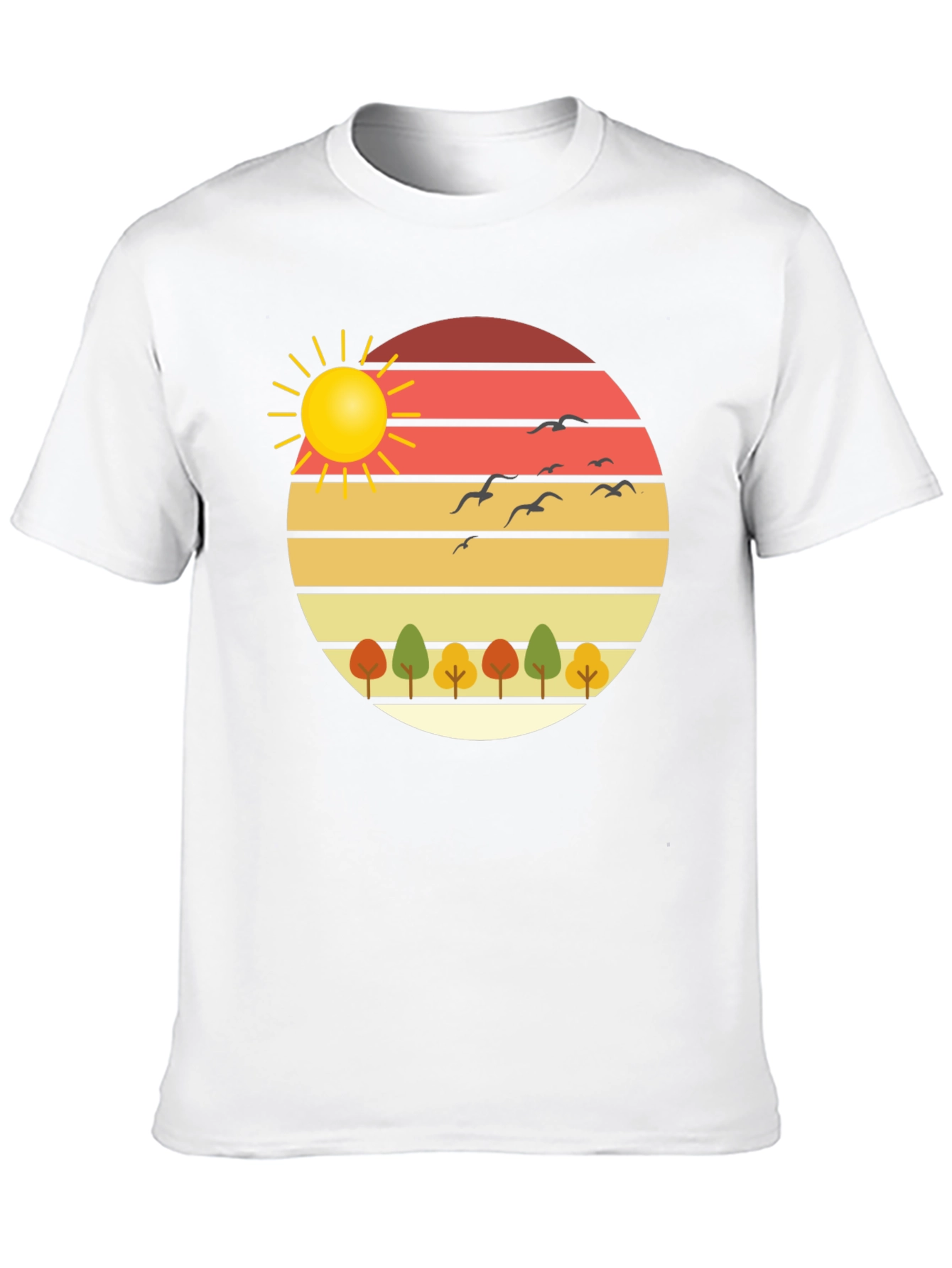 Nature Sunset Graphic Tee - Stylish Comfort
