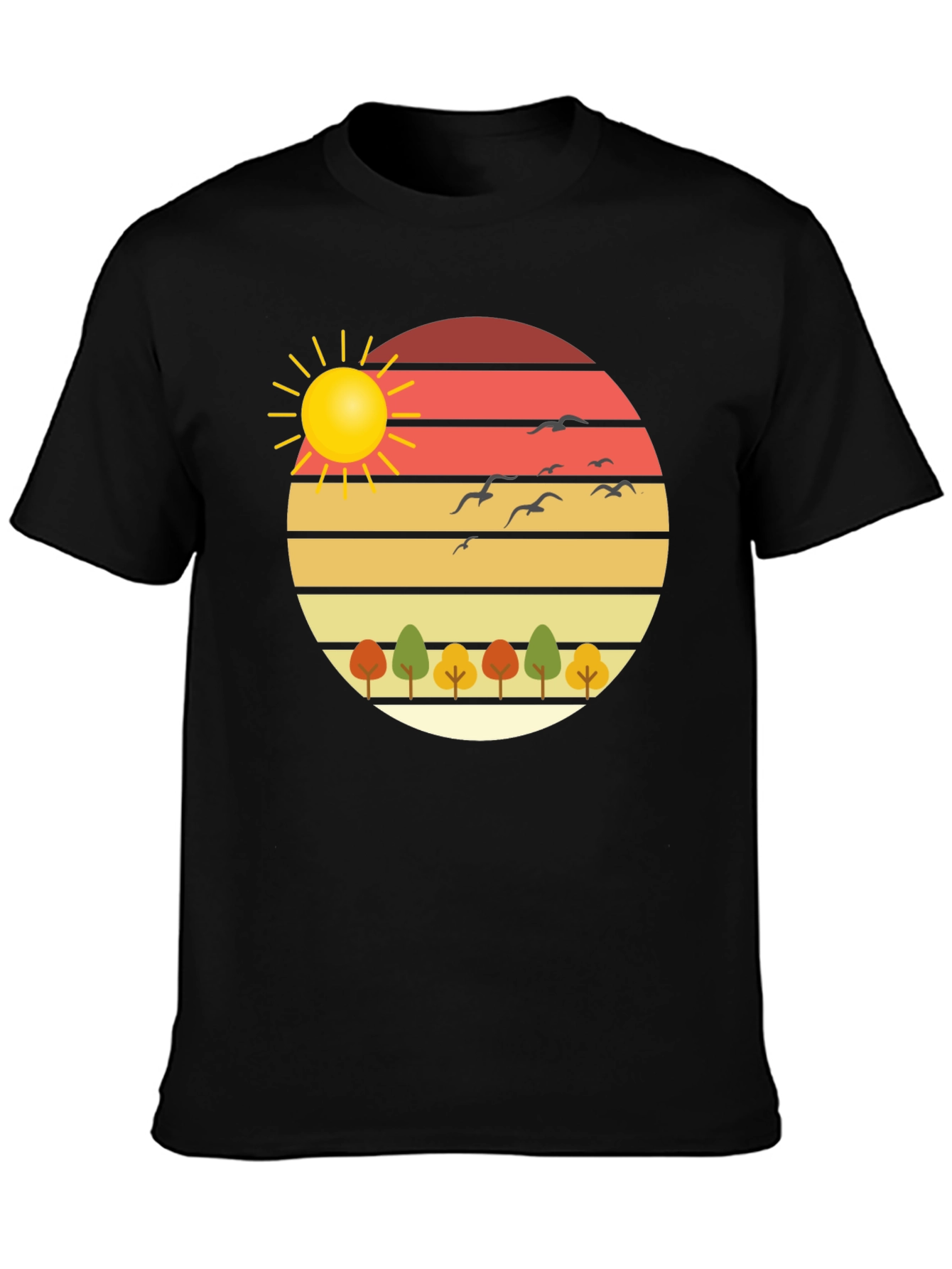 Nature Sunset Graphic Tee - Stylish Comfort