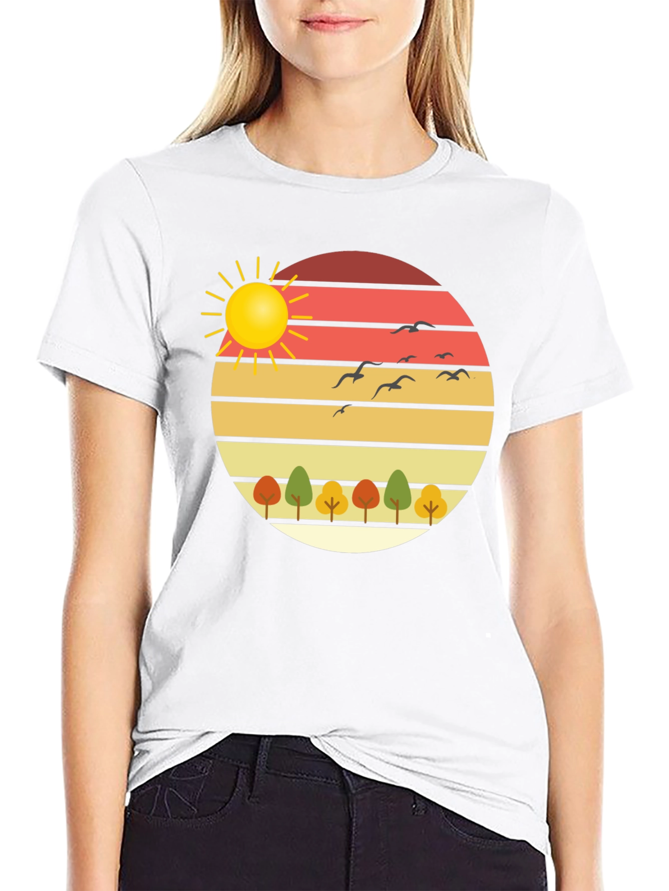 Nature Sunset Graphic Tee - Stylish Comfort